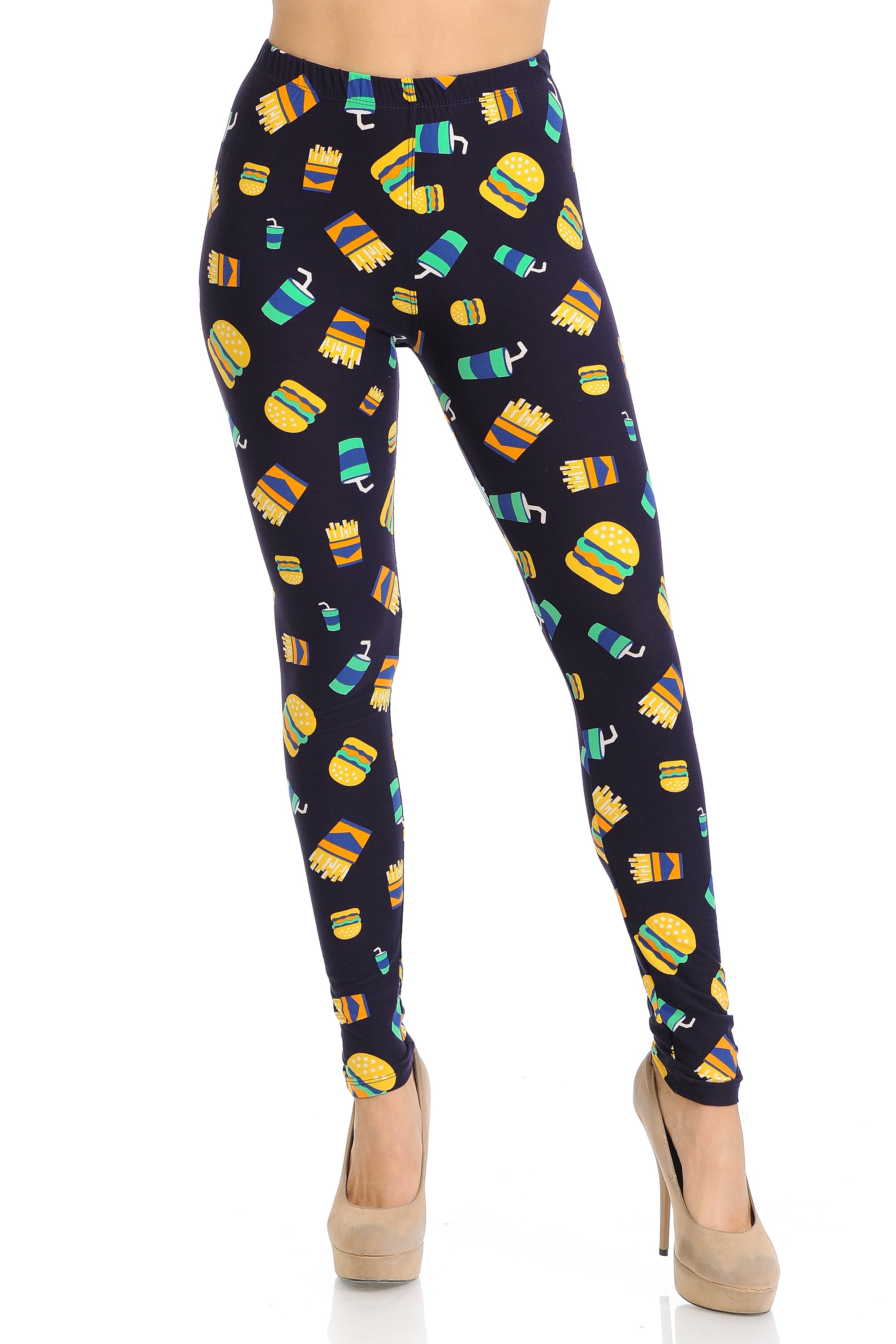 Wholesale Buttery Soft Fast Food Leggings