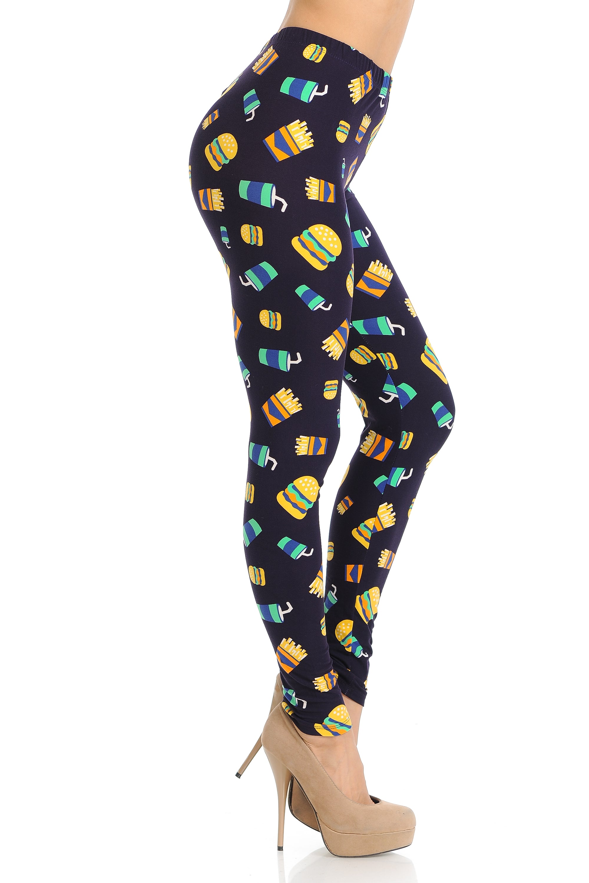 Wholesale Buttery Soft Fast Food Leggings