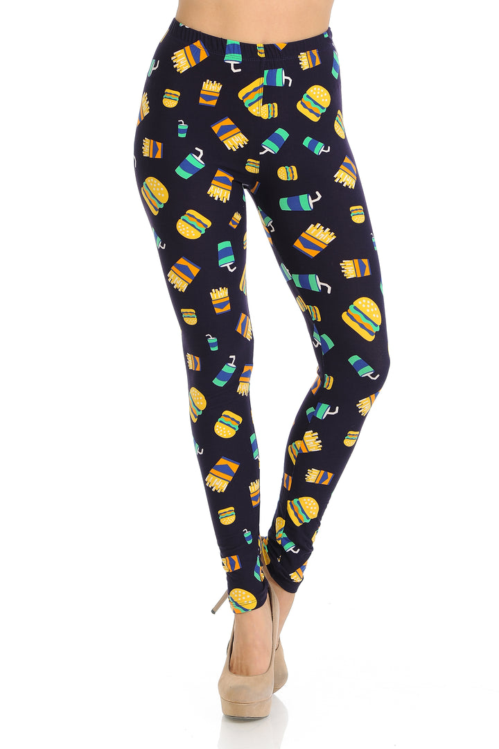 Wholesale Buttery Soft Fast Food Leggings