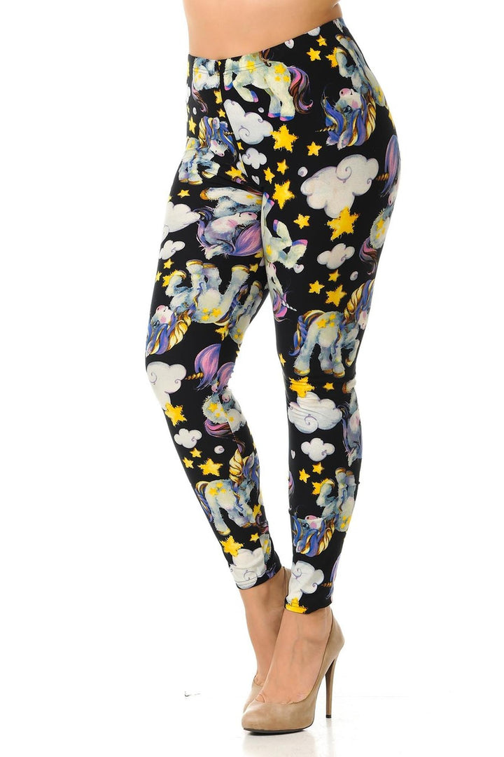Wholesale Buttery Soft Cutie Pie Baby Unicorn Plus Size Leggings