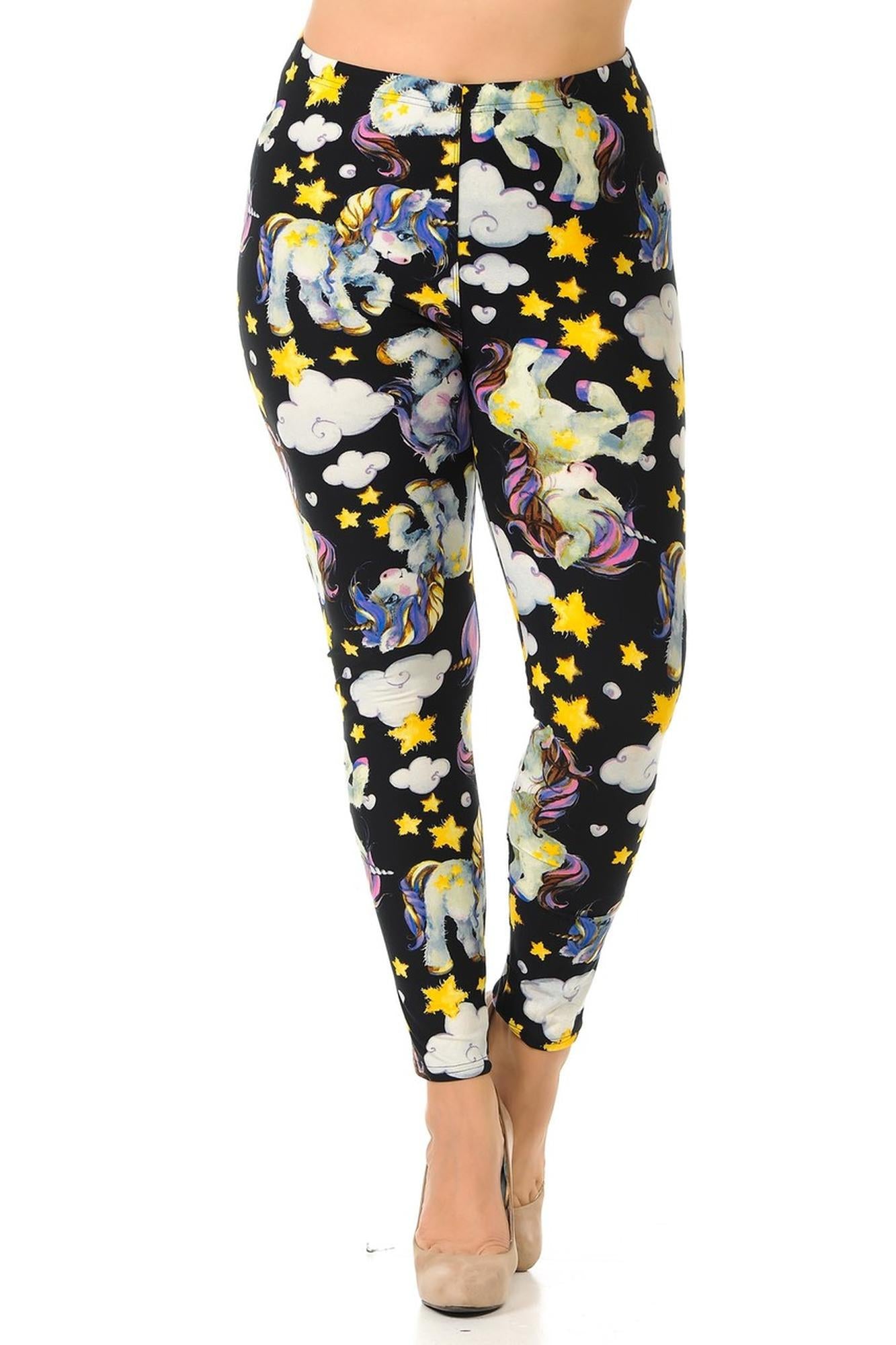Wholesale Buttery Soft Cutie Pie Baby Unicorn Plus Size Leggings