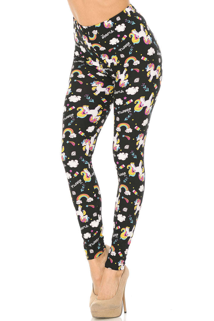 Wholesale Buttery Smooth Rainbow Unicorn Leggings