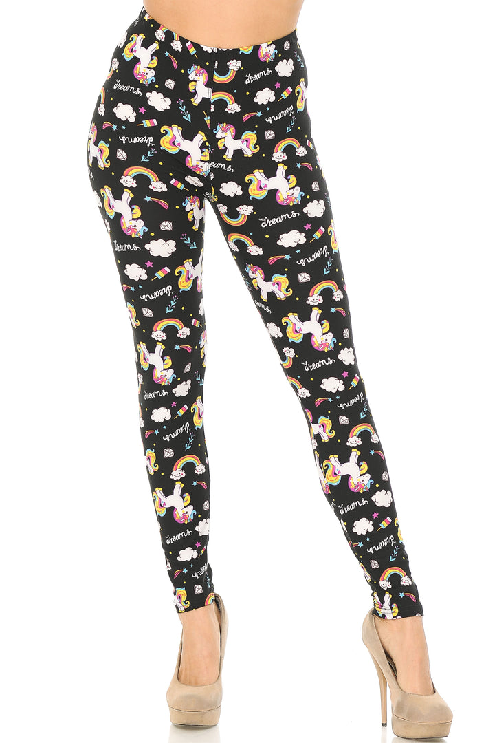 Wholesale Buttery Smooth Rainbow Unicorn Leggings