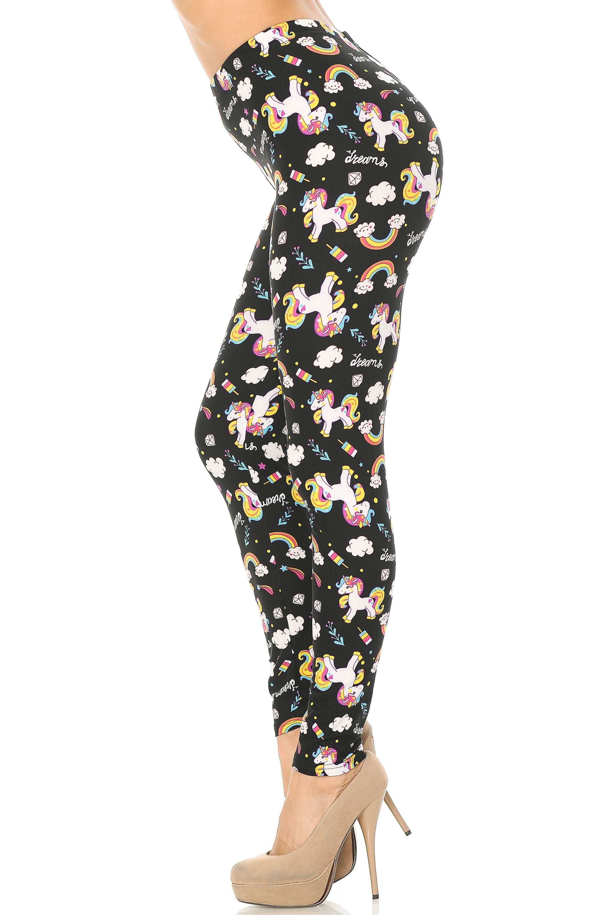 Wholesale Buttery Smooth Rainbow Unicorn Leggings