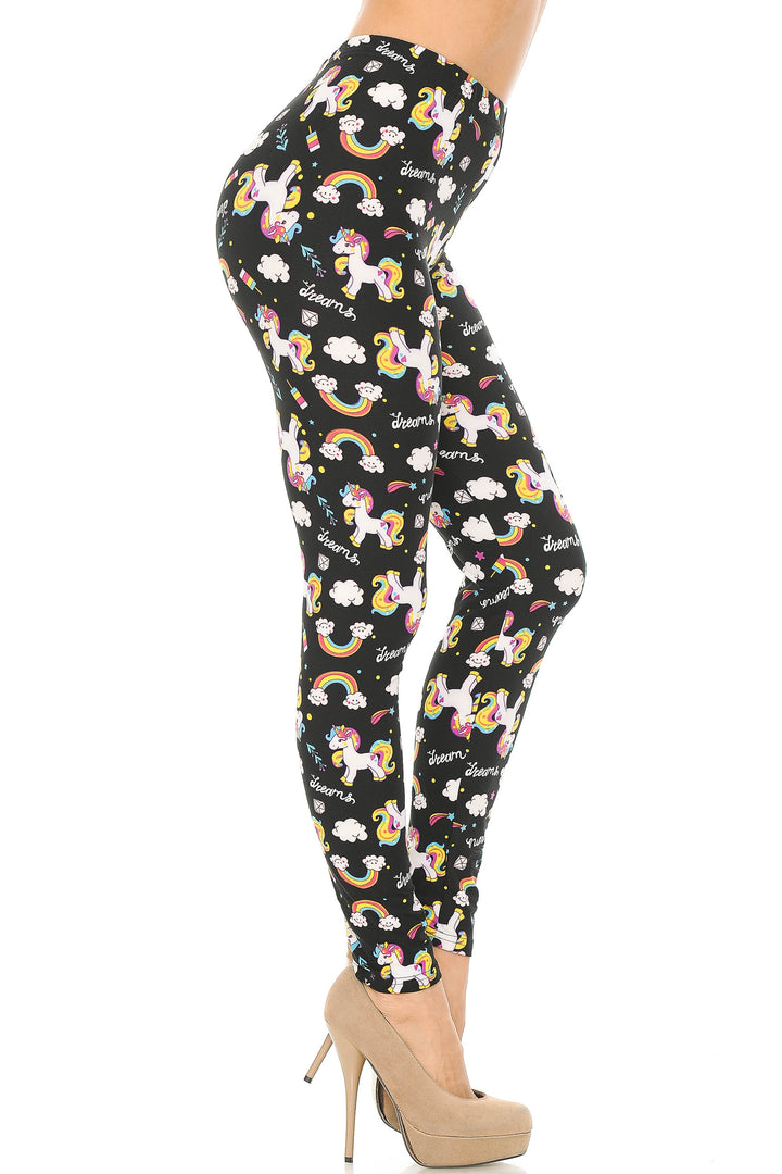 Wholesale Buttery Smooth Rainbow Unicorn Leggings
