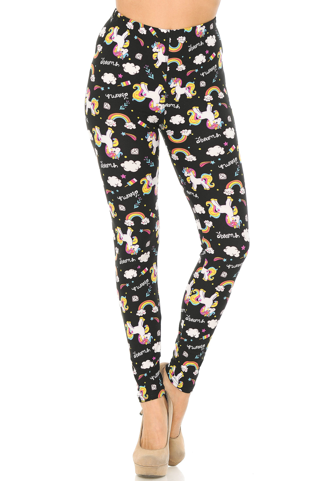 Wholesale Buttery Smooth Rainbow Unicorn Leggings