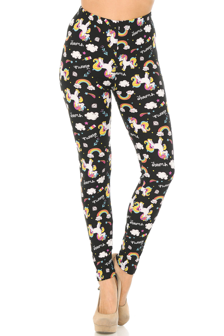 Wholesale Buttery Smooth Rainbow Unicorn Leggings