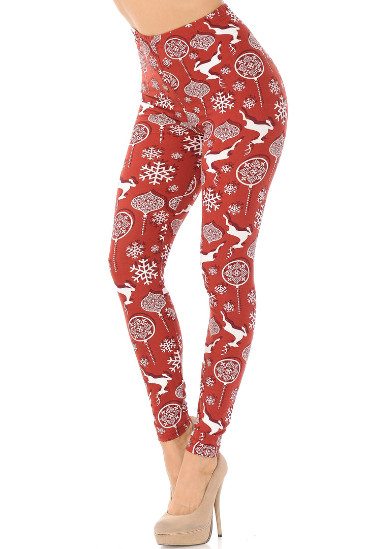 Wholesale Buttery Smooth Jumping Reindeer Leggings