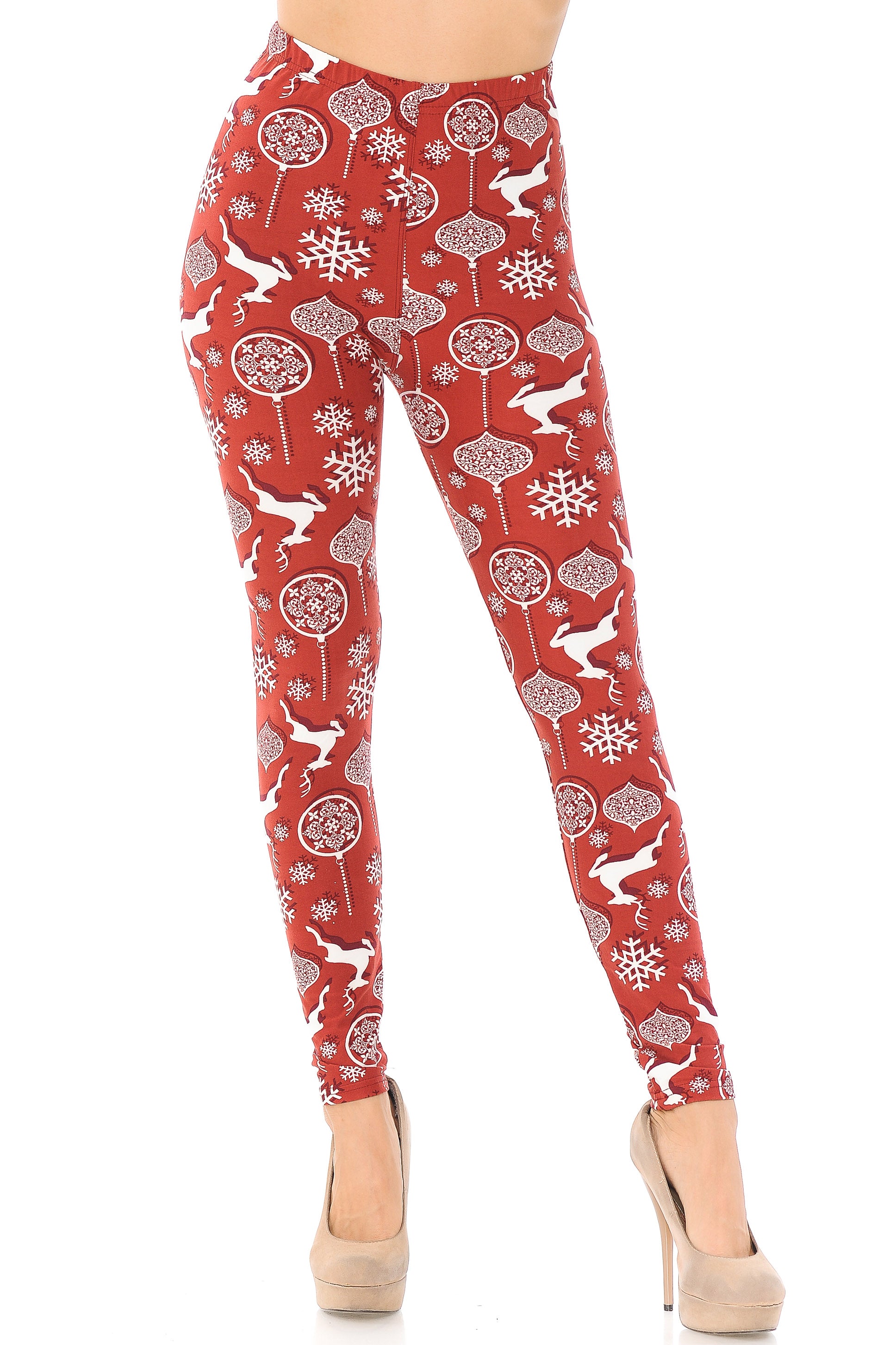 Wholesale Buttery Smooth Jumping Reindeer Leggings