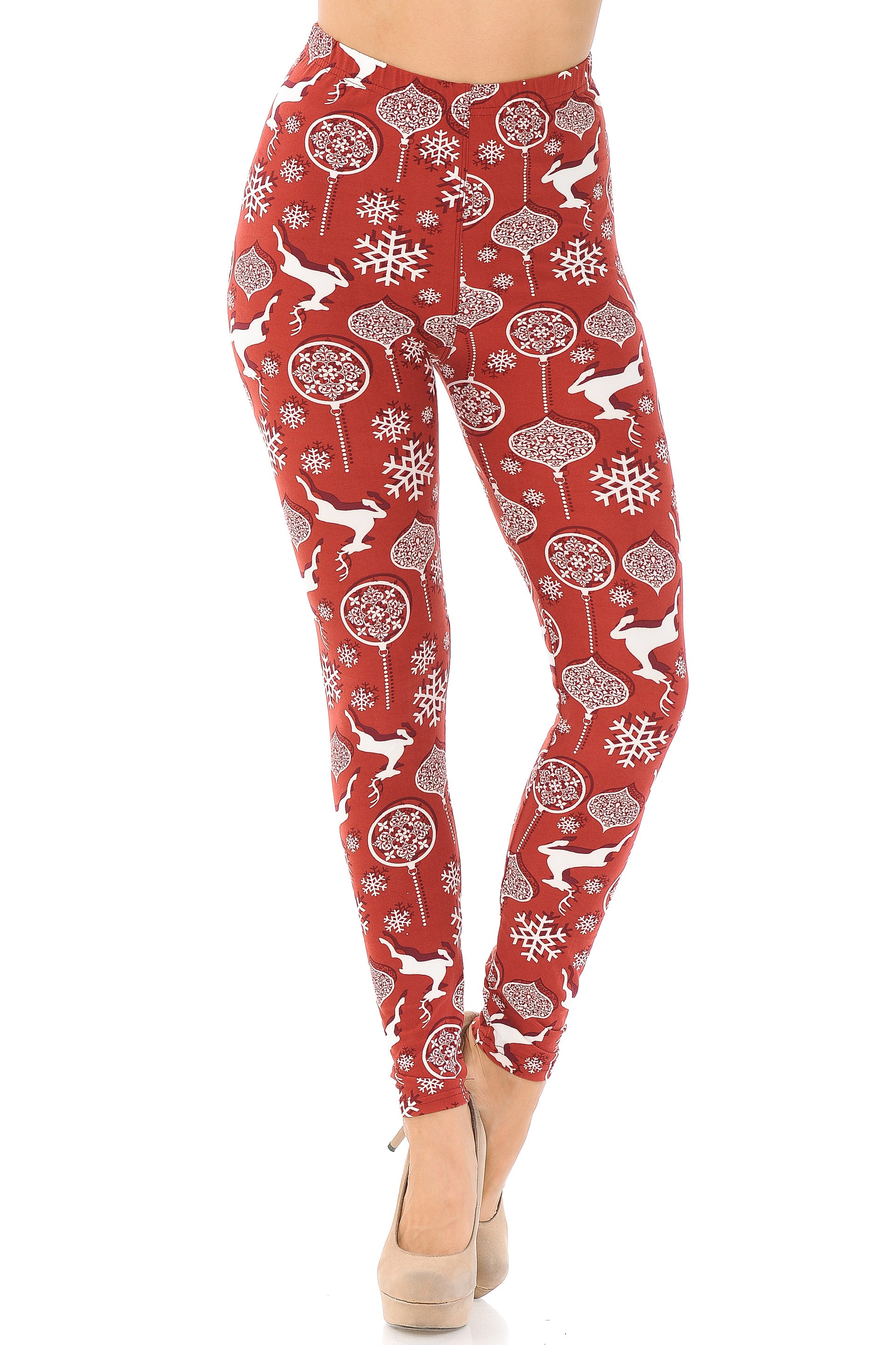 Wholesale Buttery Smooth Jumping Reindeer Leggings