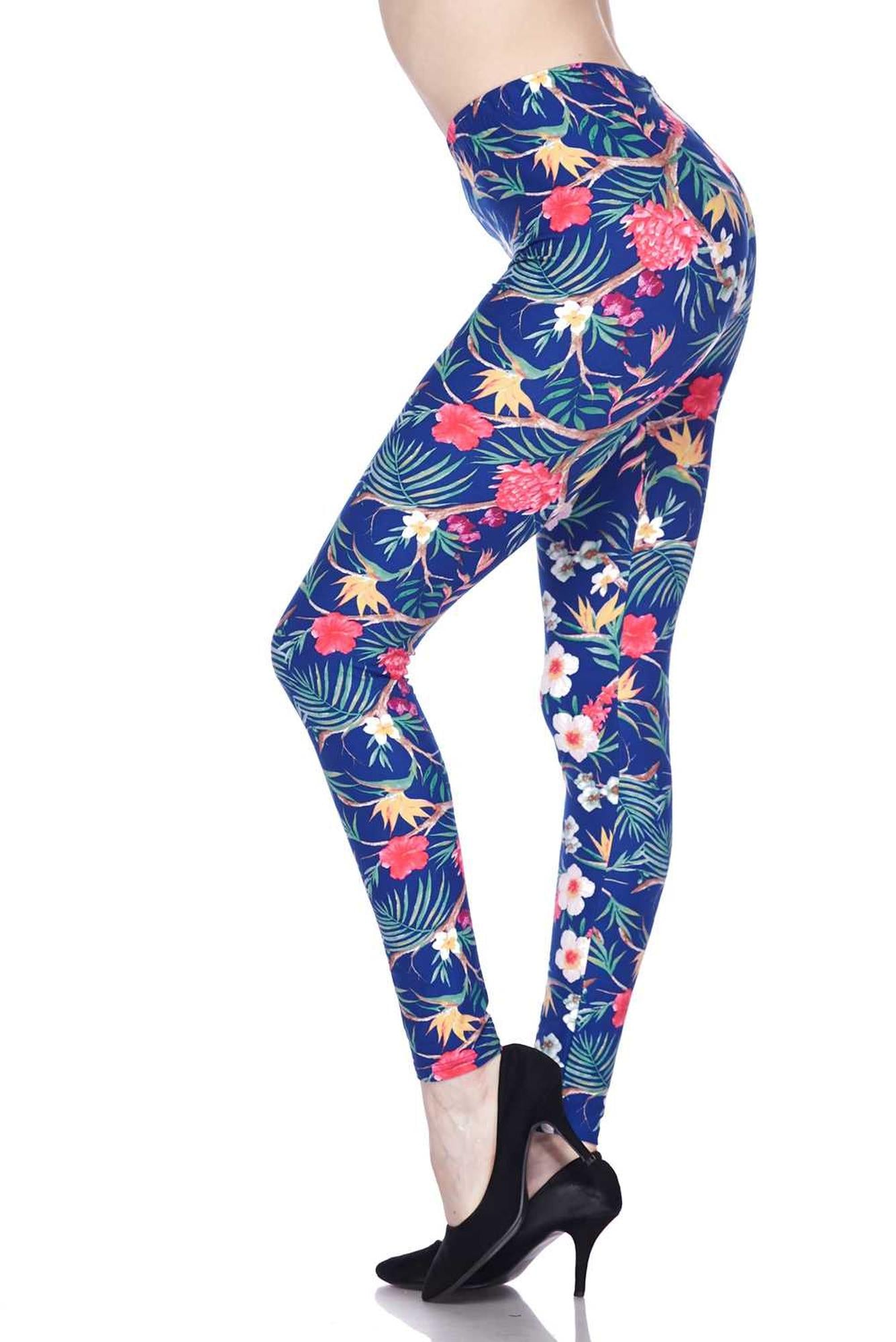 Wholesale Buttery Smooth Elegant Flowing Floral Leggings