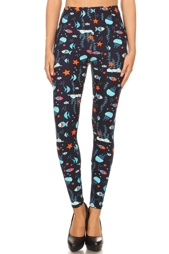 Wholesale Buttery Soft Oceans Alive Leggings