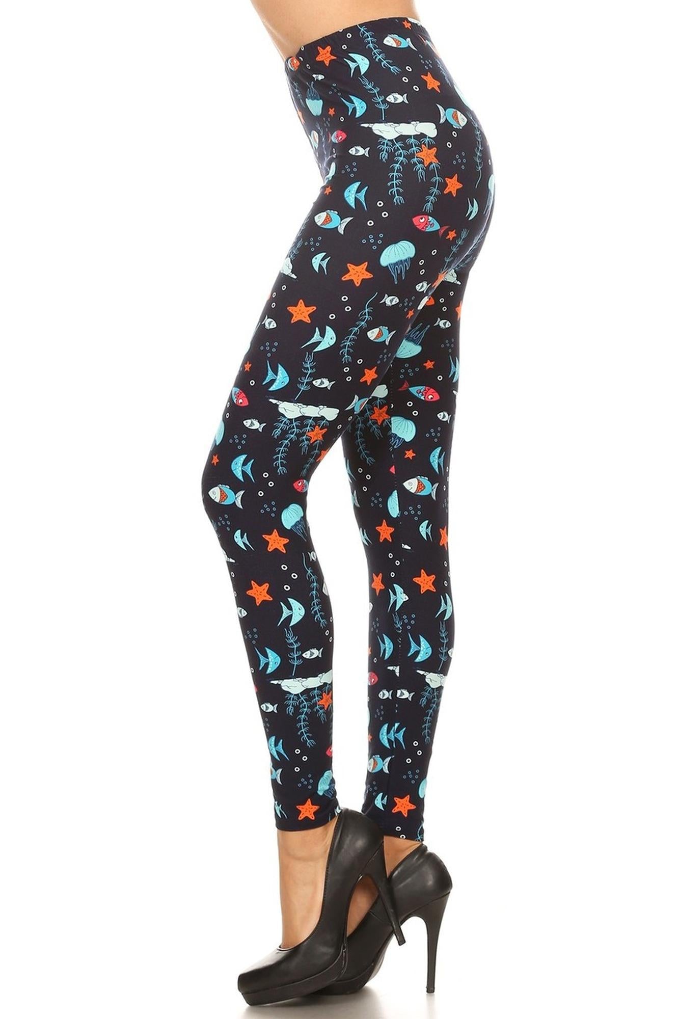 Wholesale Buttery Soft Oceans Alive Leggings