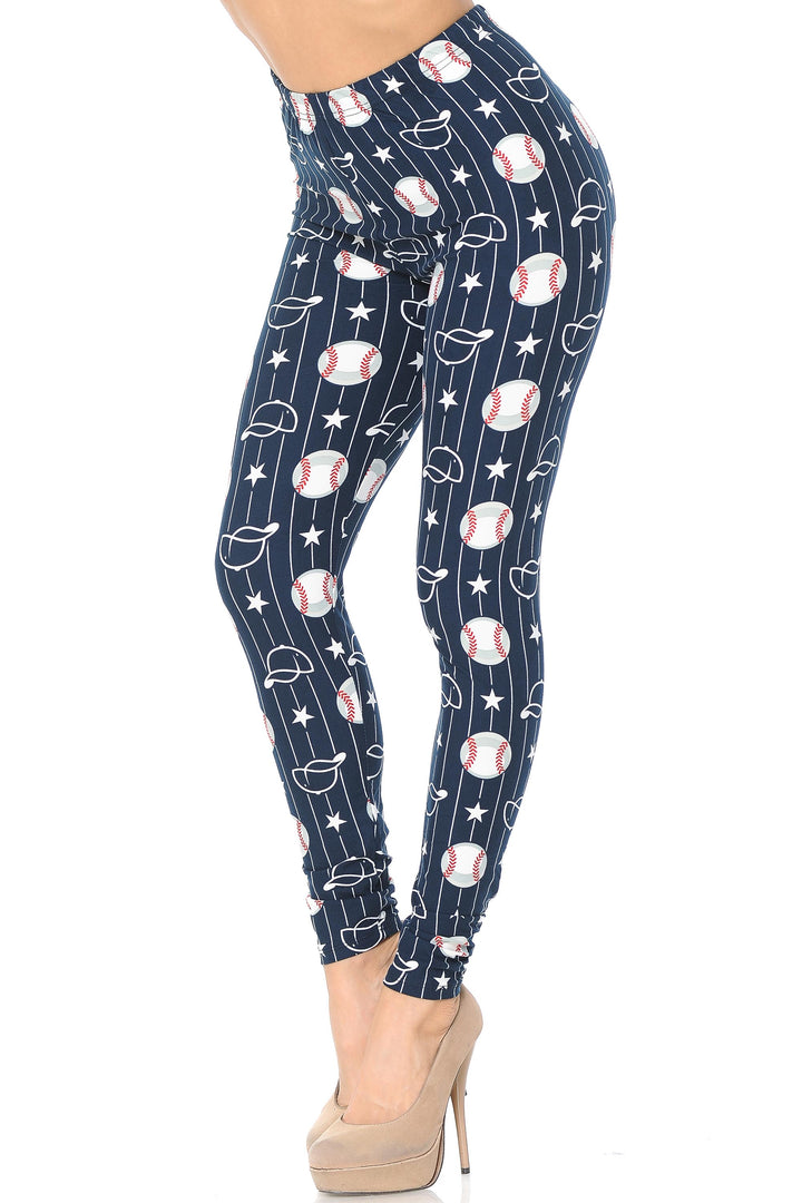 Wholesale Buttery Smooth I Love Baseball Leggings