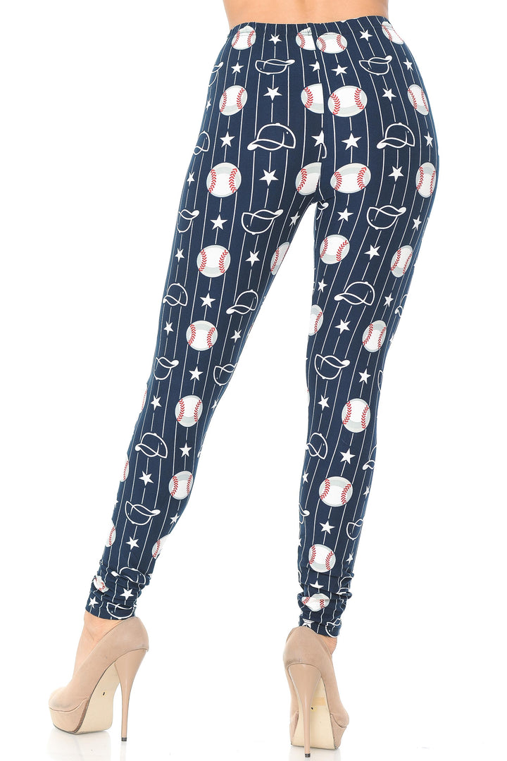 Wholesale Buttery Smooth I Love Baseball Leggings