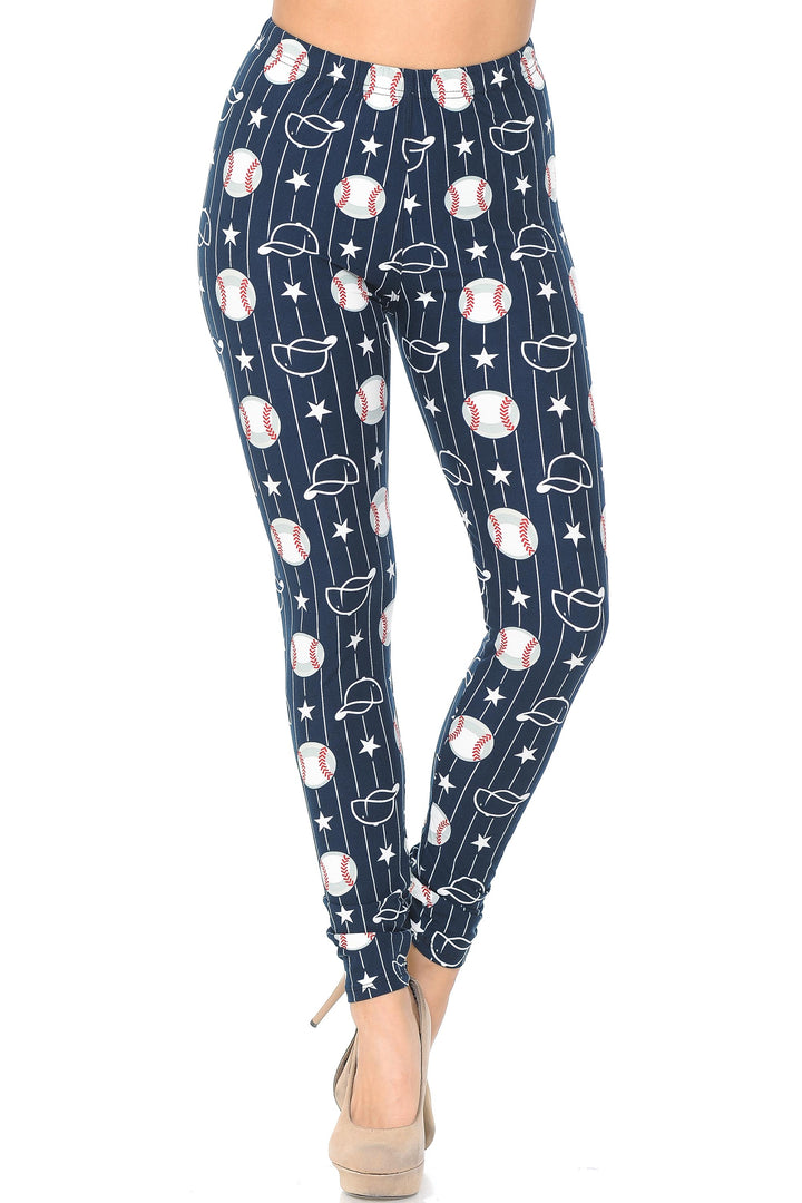 Wholesale Buttery Smooth I Love Baseball Leggings