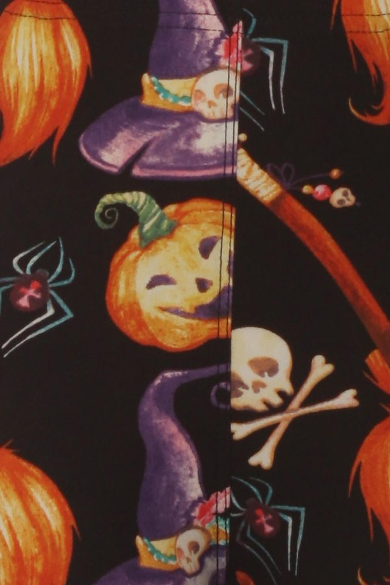 Wholesale Buttery Smooth Pumpkins Witch's Watercolor Halloween Leggings