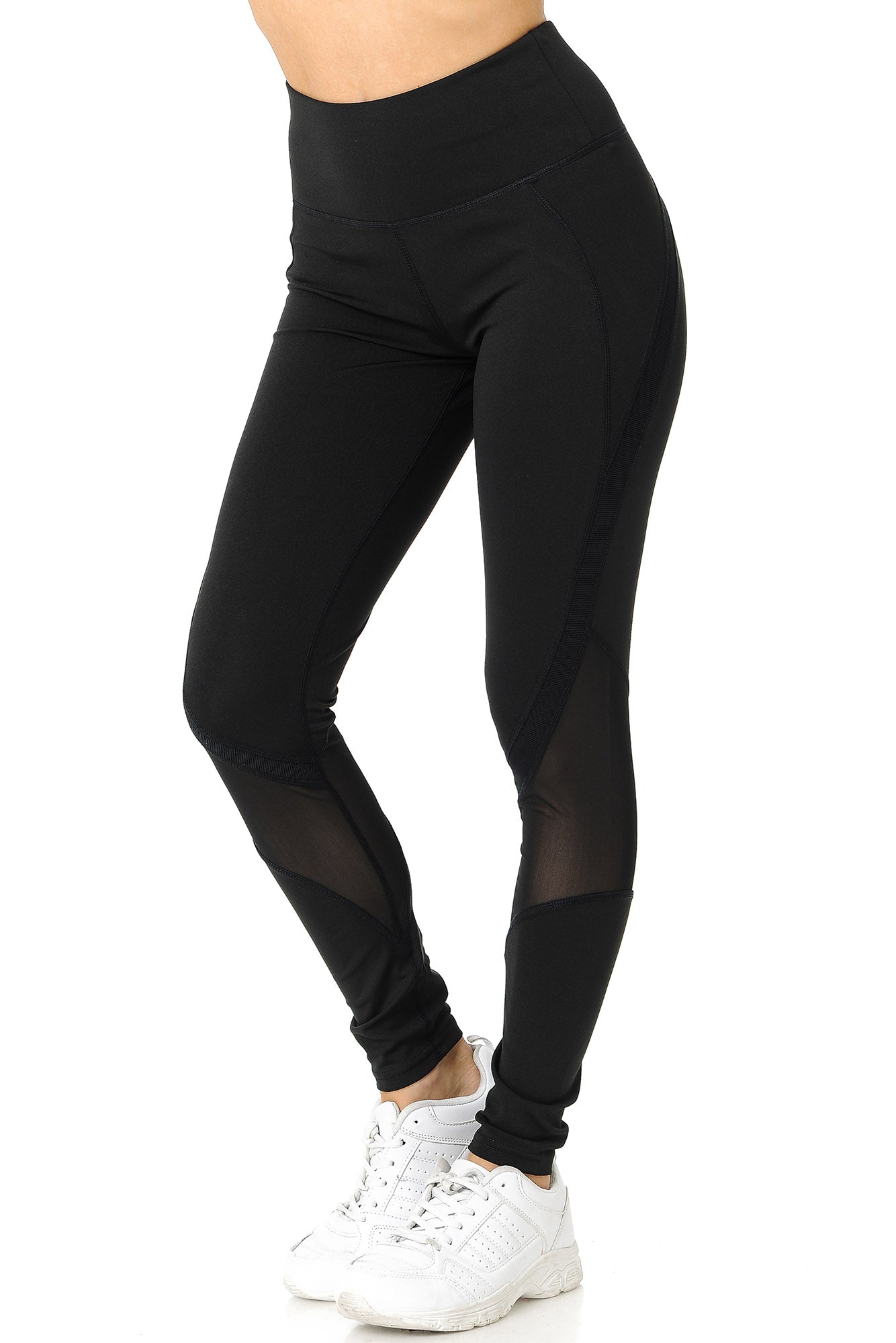 Wholesale Premium Panel Mesh Sport Workout Leggings