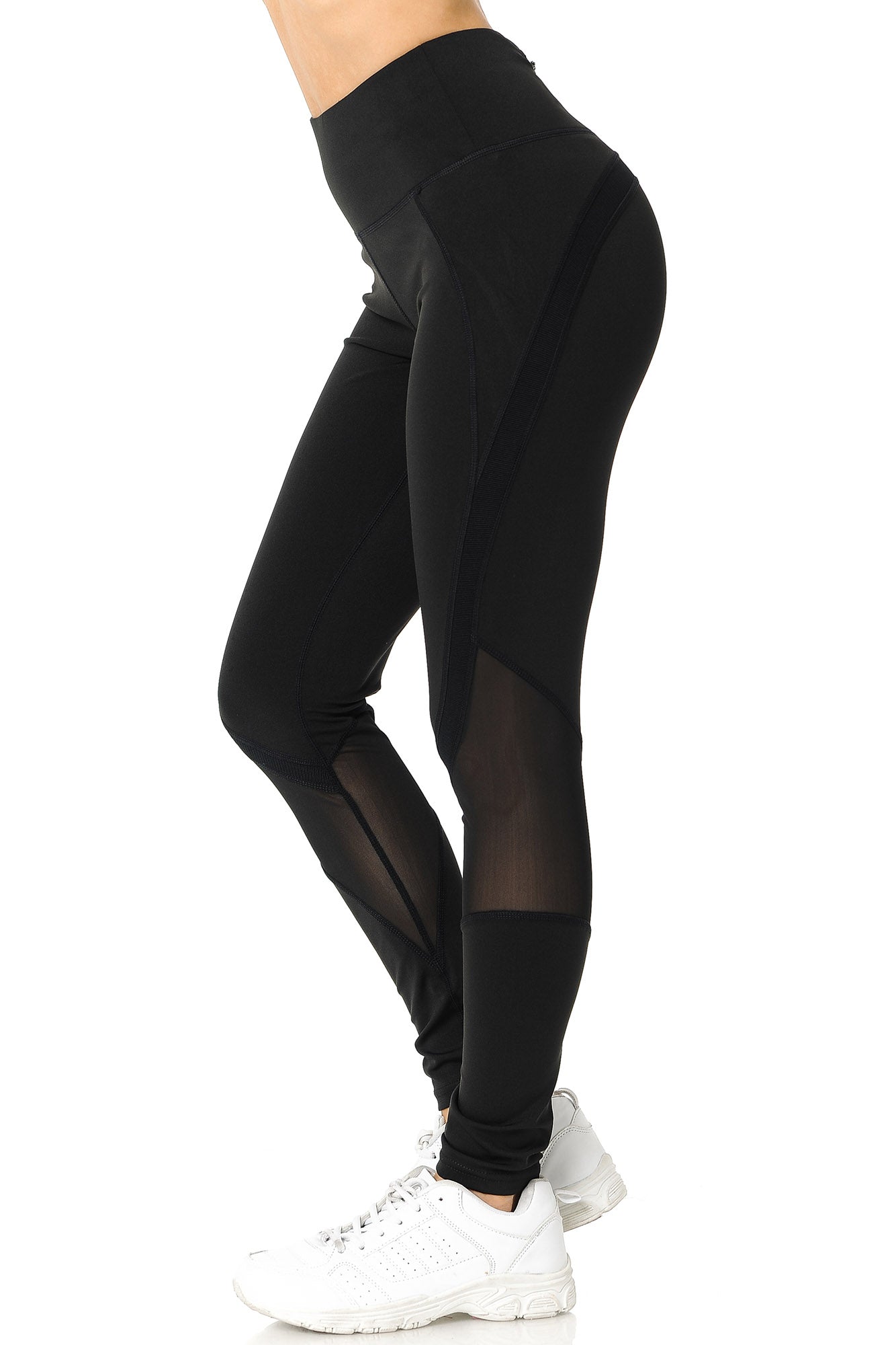 Wholesale Premium Panel Mesh Sport Workout Leggings