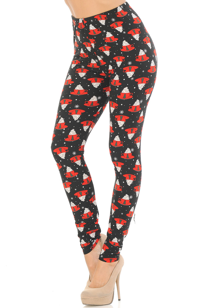 Wholesale Buttery Smooth Mocha Cappuccino Christmas Leggings