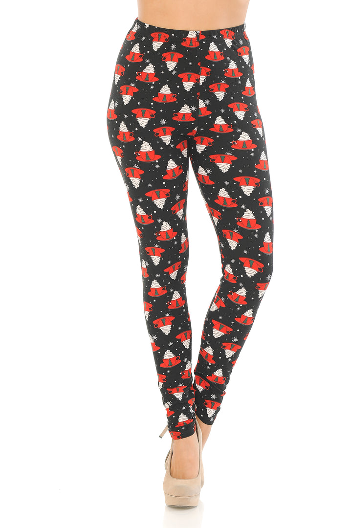 Wholesale Buttery Smooth Mocha Cappuccino Christmas Leggings
