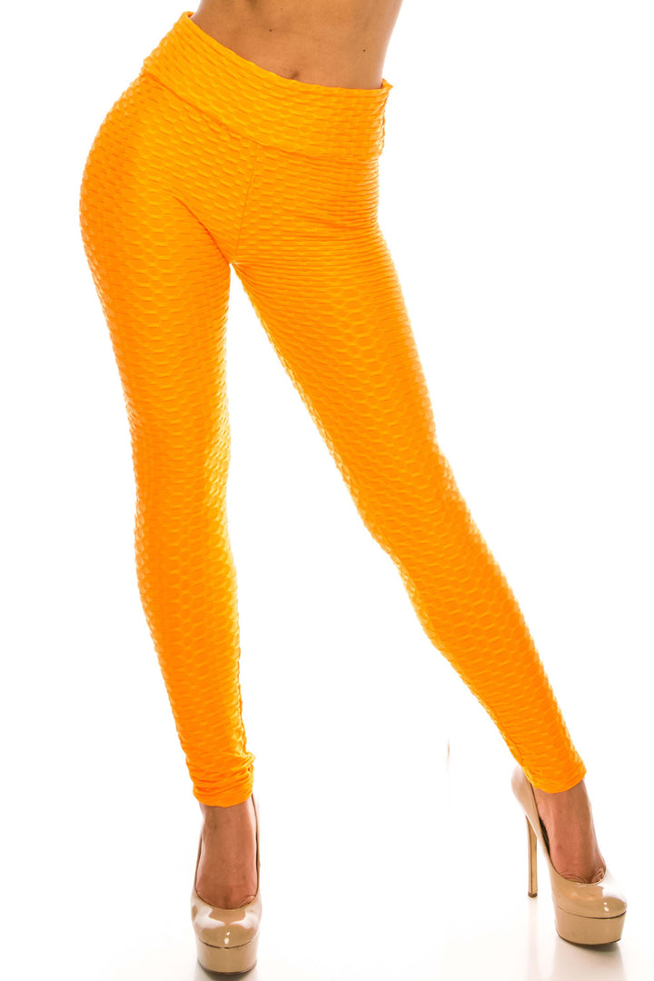 Wholesale Scrunch Butt Textured High Waisted Leggings