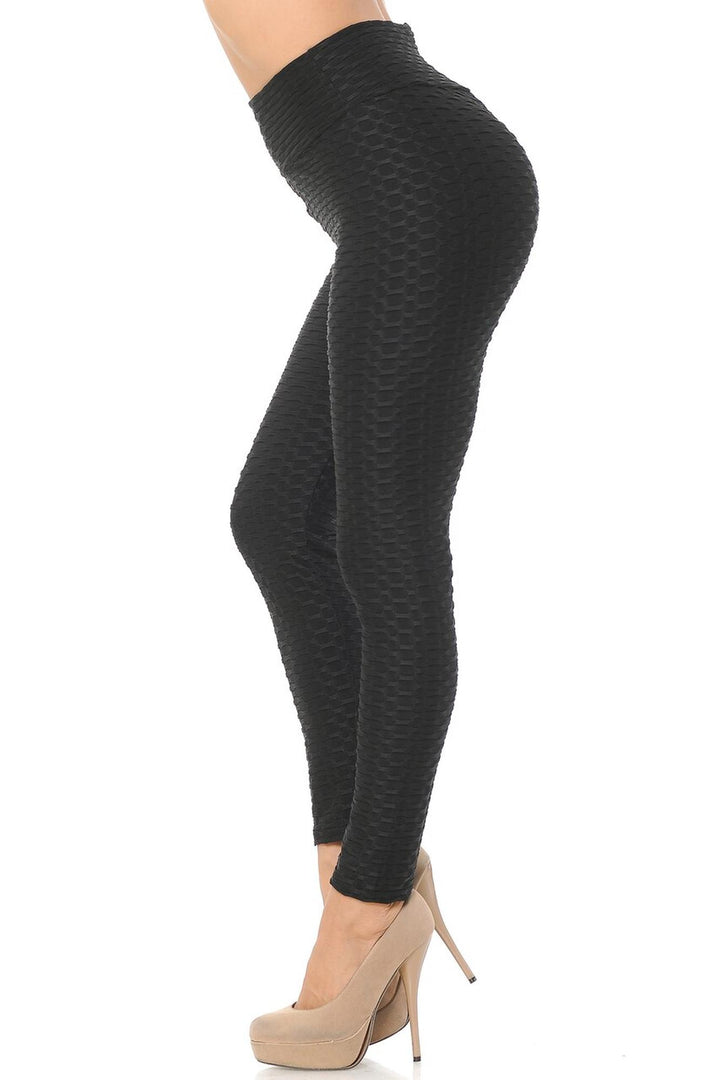 Wholesale Scrunch Butt Textured High Waisted Leggings