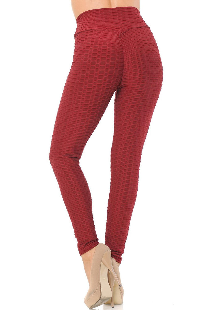 Wholesale Scrunch Butt Textured High Waisted Leggings