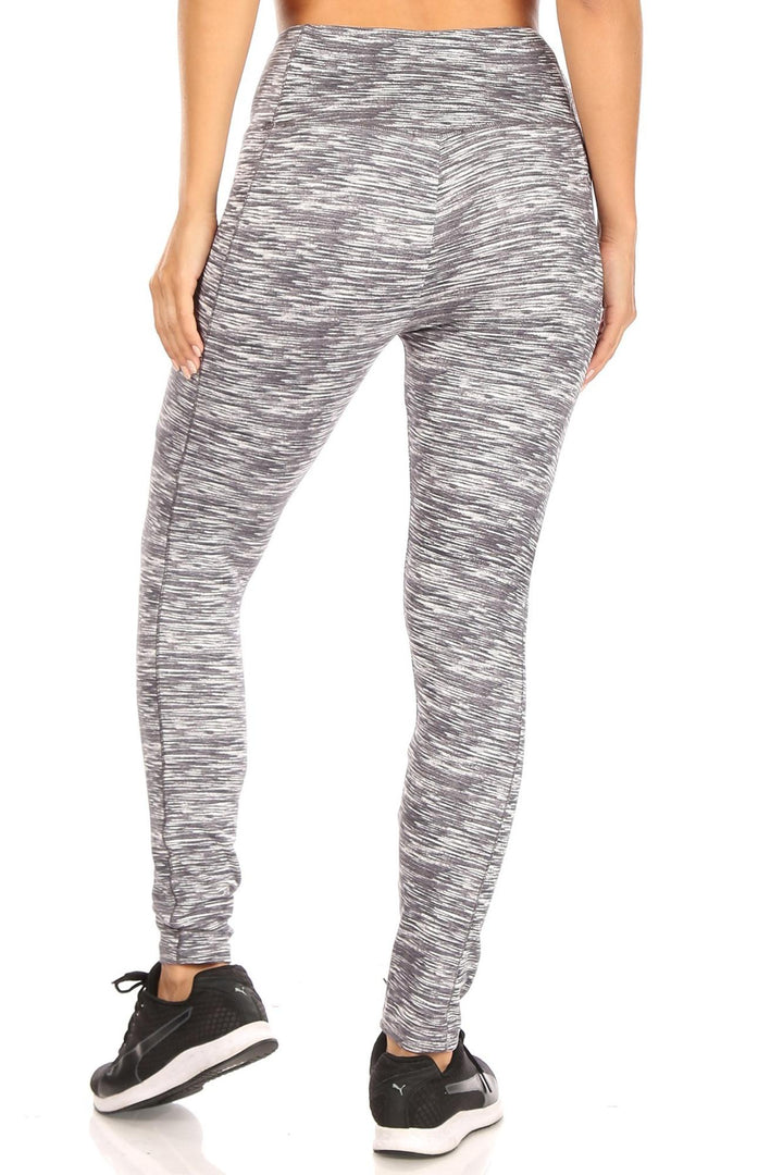 Wholesale Tummy Sculpting Light Fleece Heathered Sport Leggings