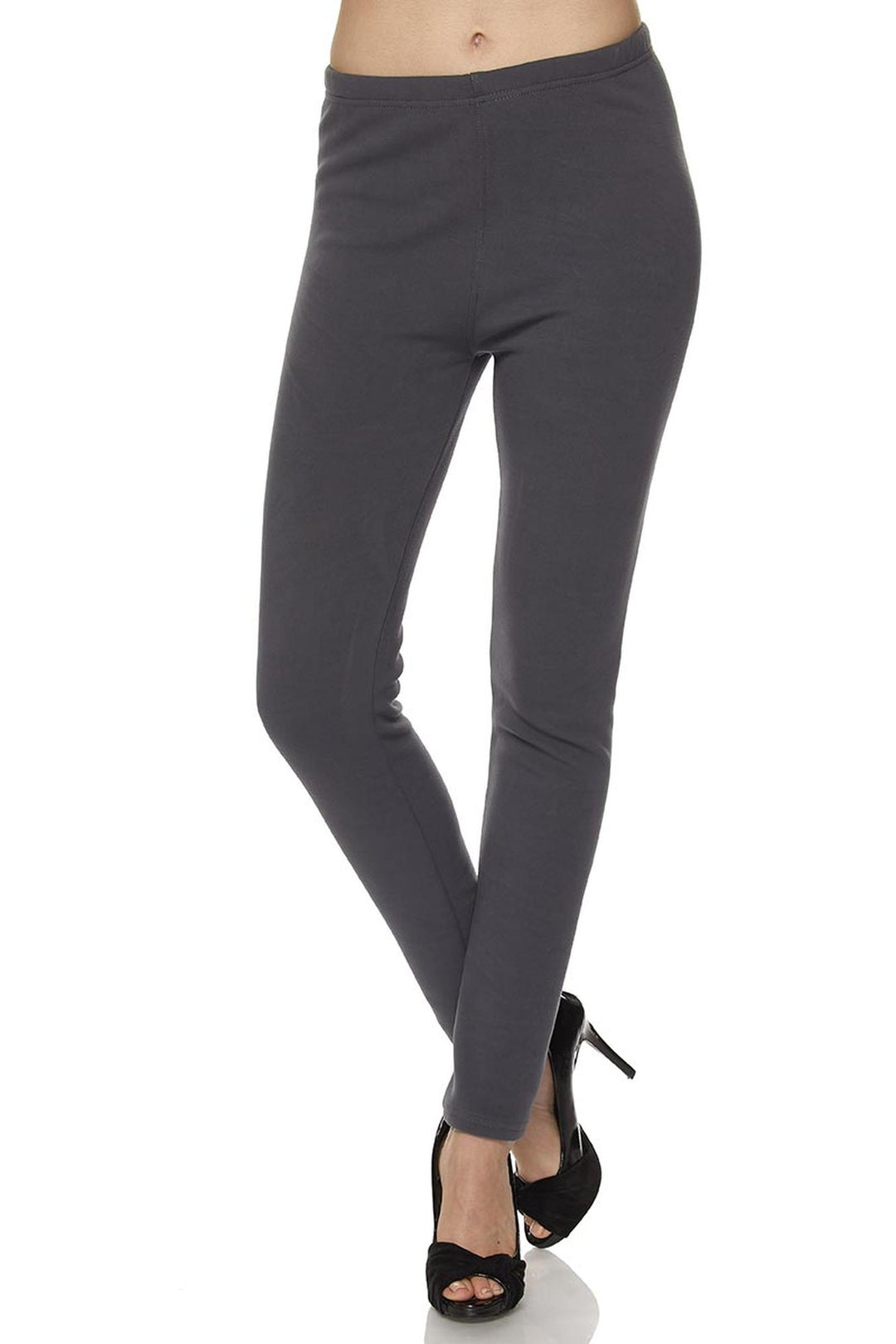 Wholesale Solid Warm Fur Lined Leggings