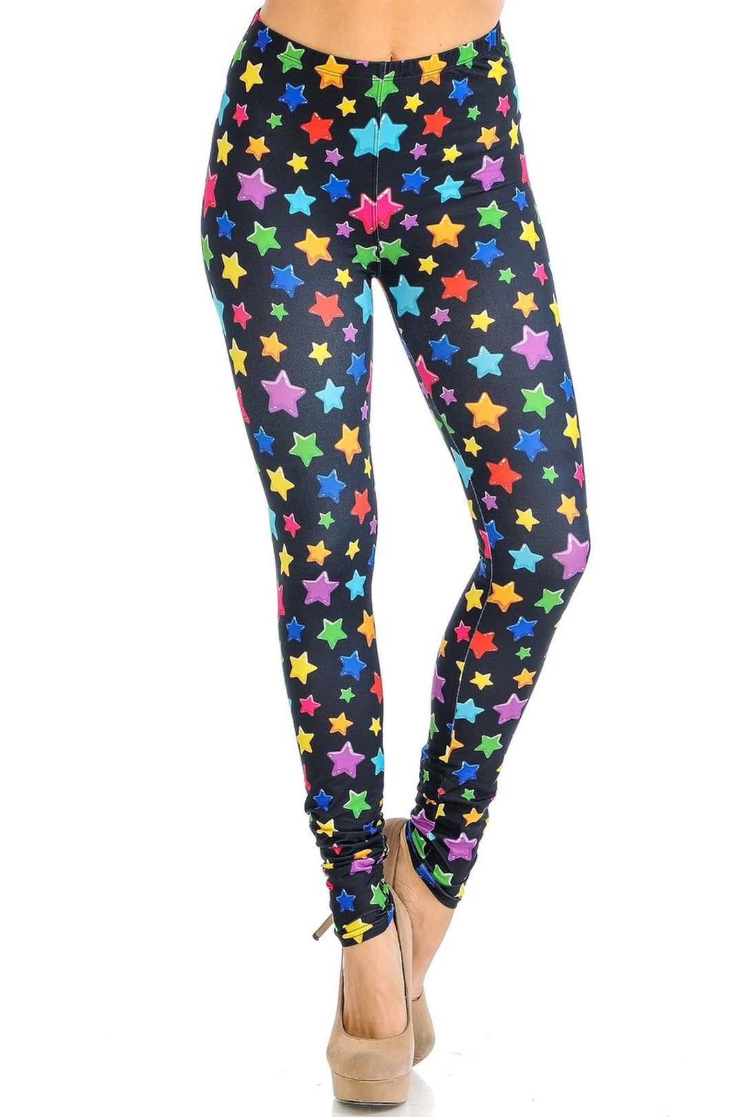 Wholesale Creamy Soft Colorful Cartoon Stars Leggings - Signature Collection