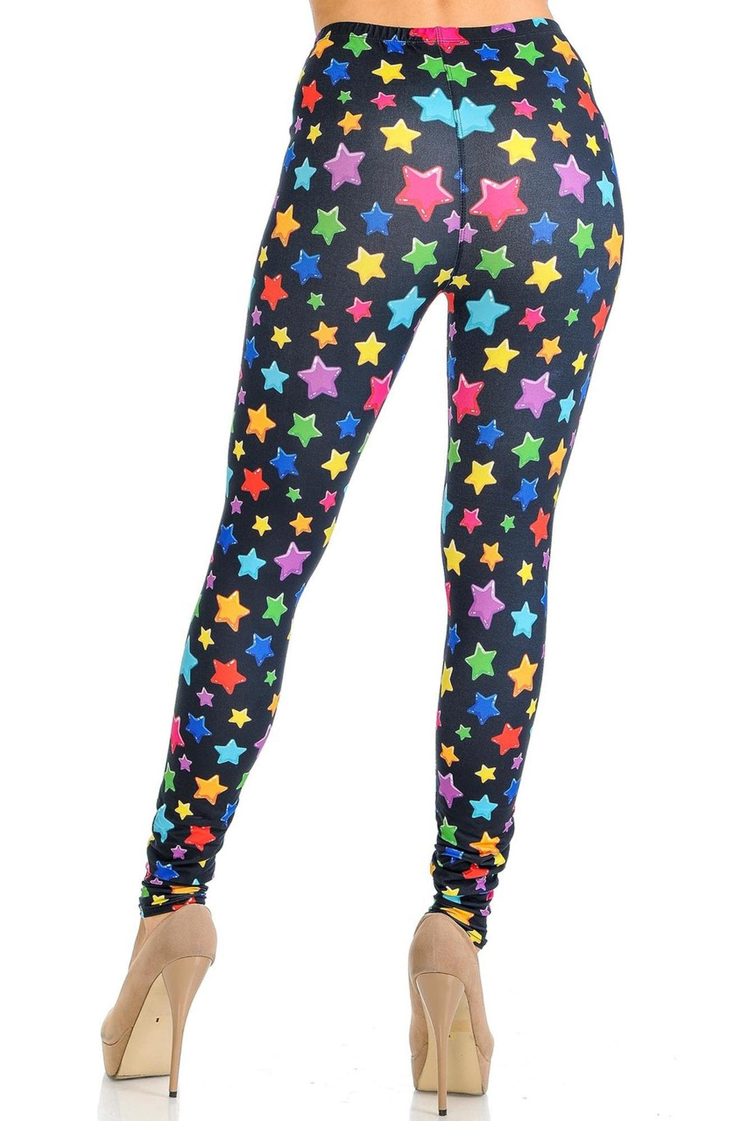 Wholesale Creamy Soft Colorful Cartoon Stars Leggings - Signature Collection