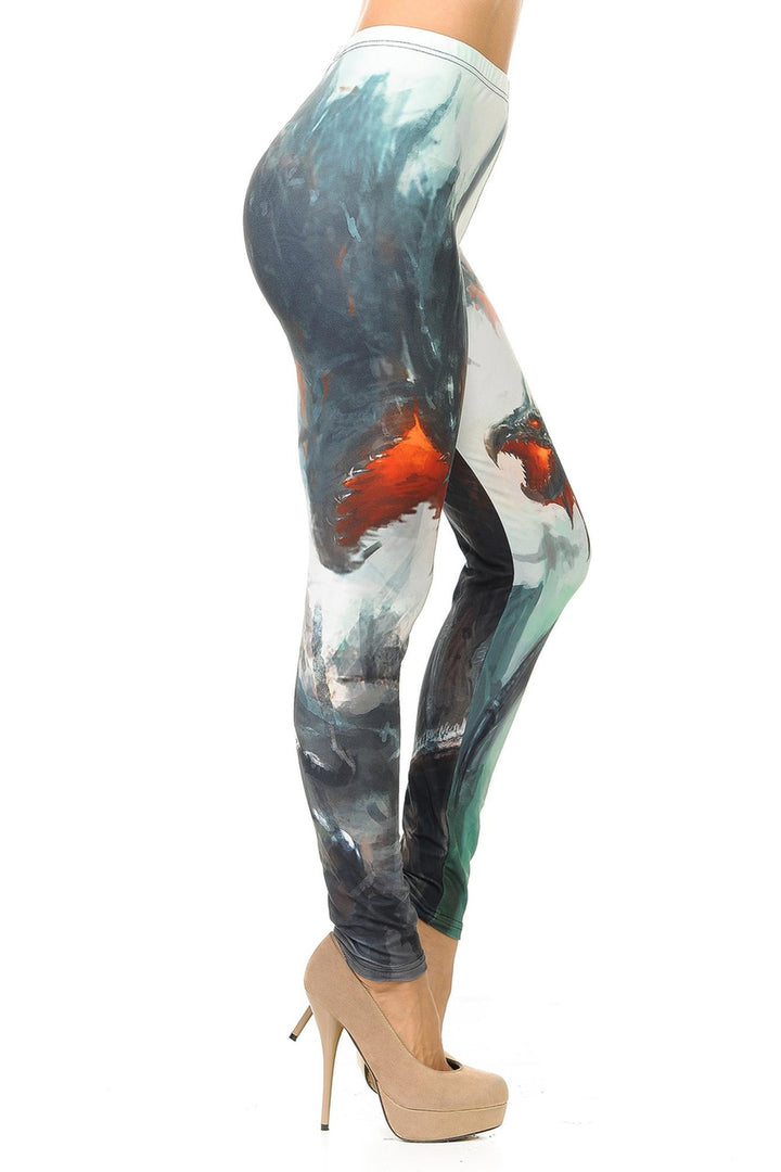 Wholesale Creamy Soft Feral Dragons Leggings