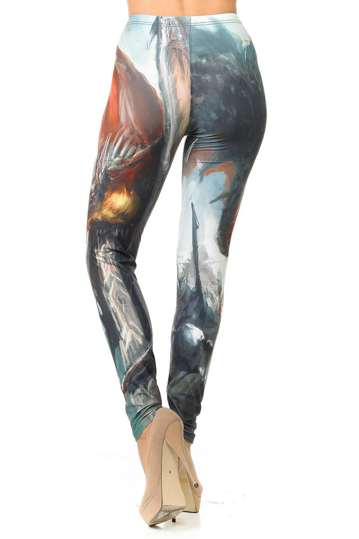 Wholesale Creamy Soft Feral Dragons Leggings