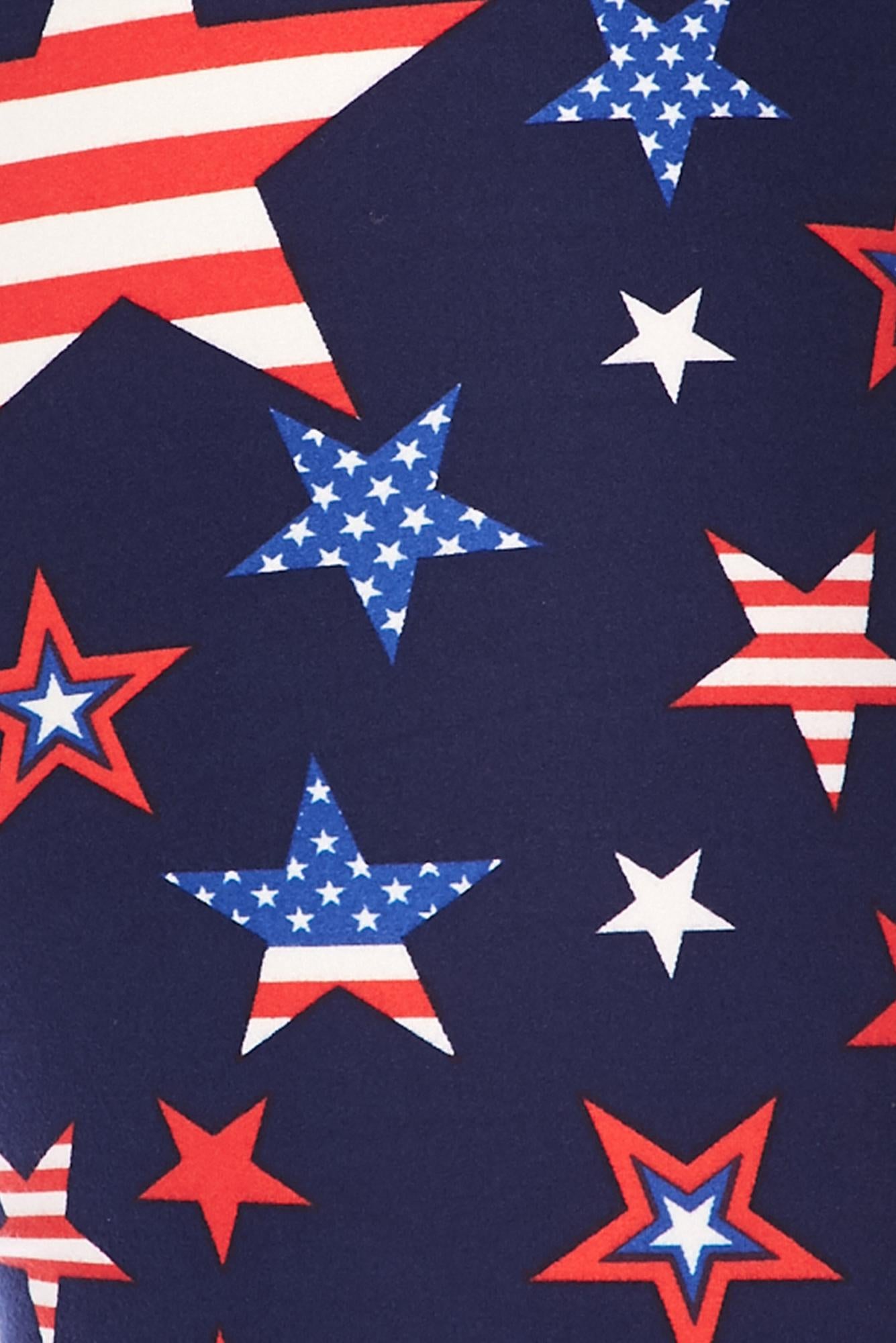 Wholesale Buttery Smooth USA Stars Leggings