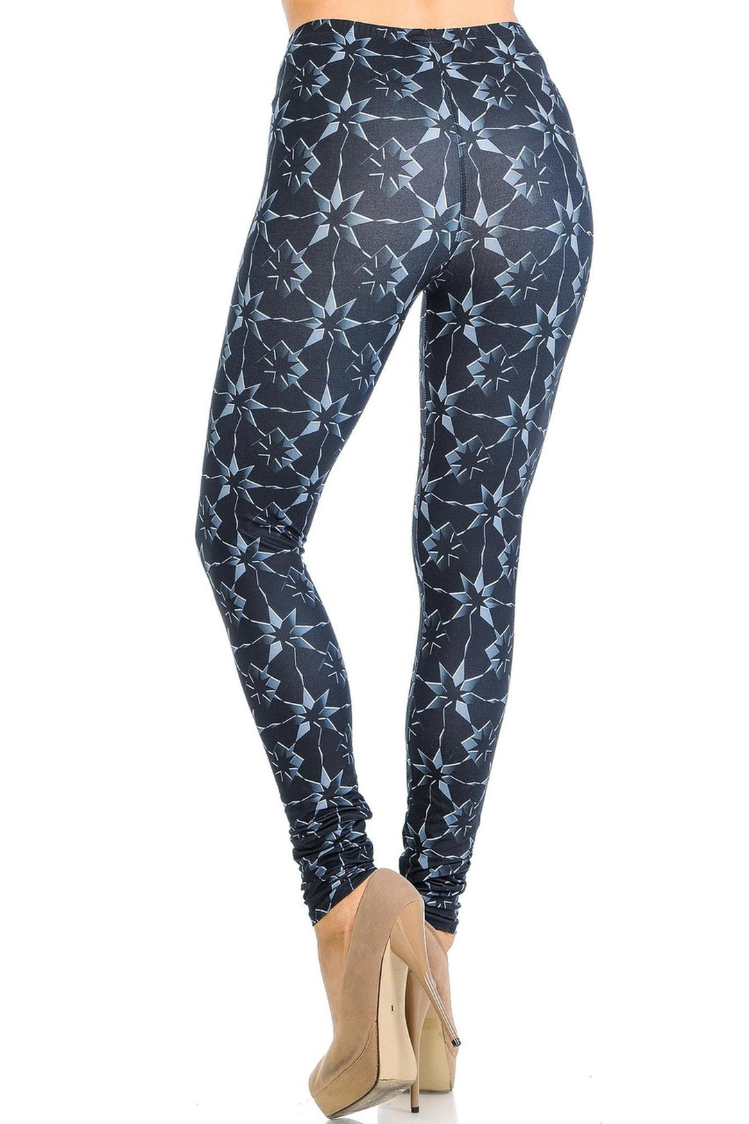 Wholesale Creamy Soft Metallic Stars Leggings