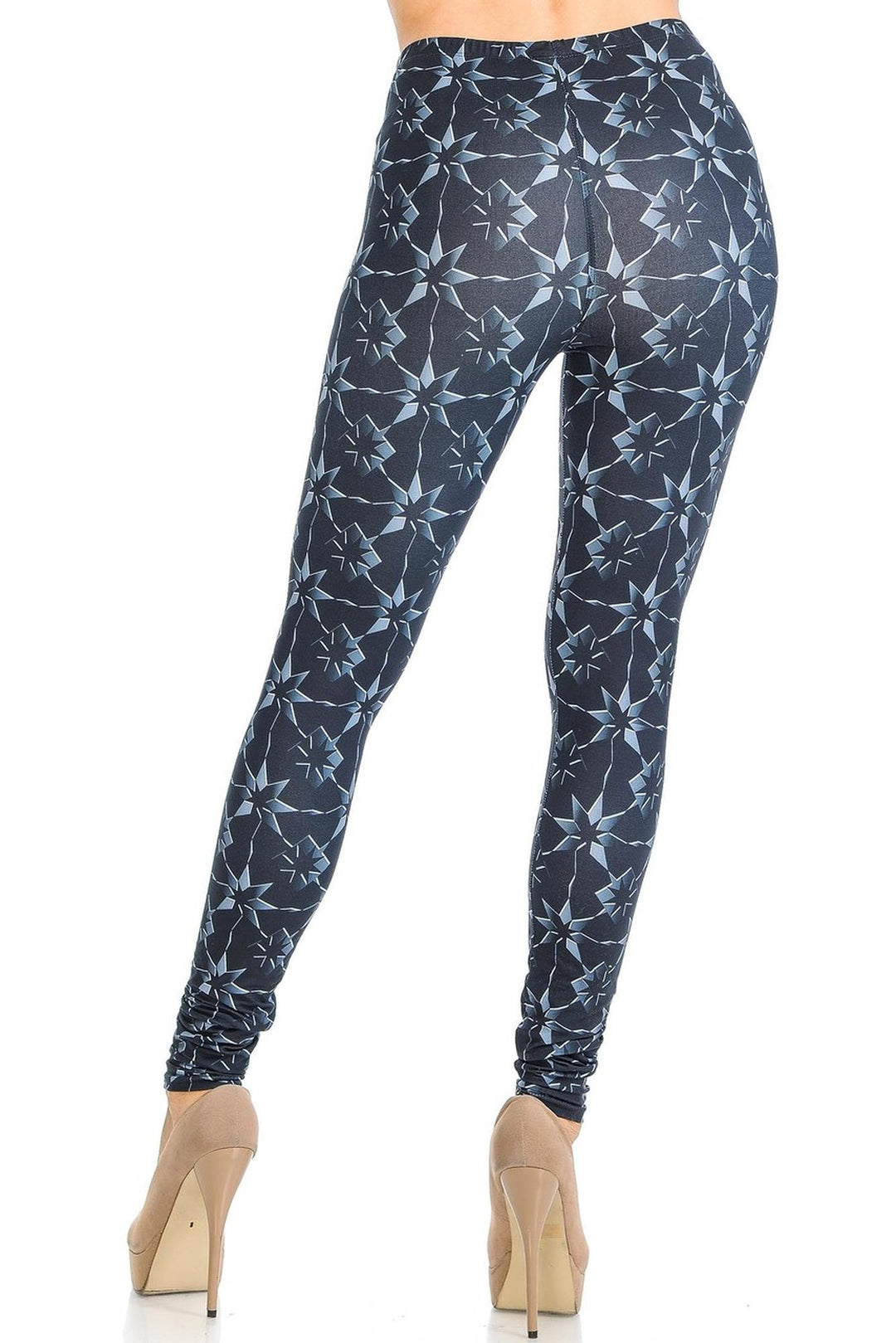 Wholesale Creamy Soft Metallic Stars Leggings