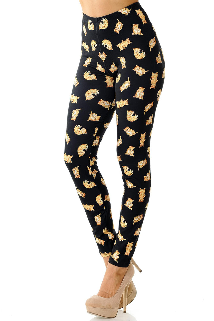 Wholesale Creamy Soft Playful Kitty Cats Leggings