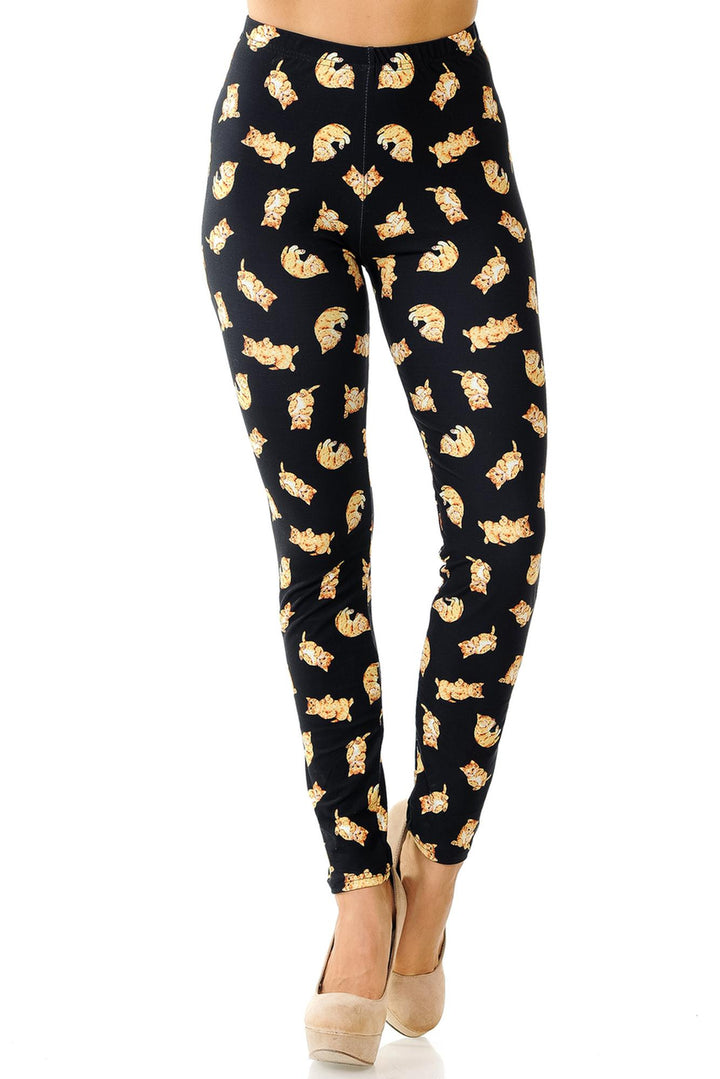 Wholesale Creamy Soft Playful Kitty Cats Leggings