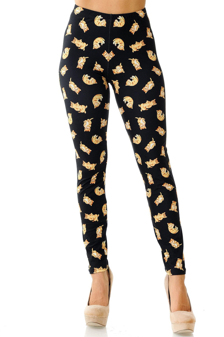 Wholesale Creamy Soft Playful Kitty Cats Leggings