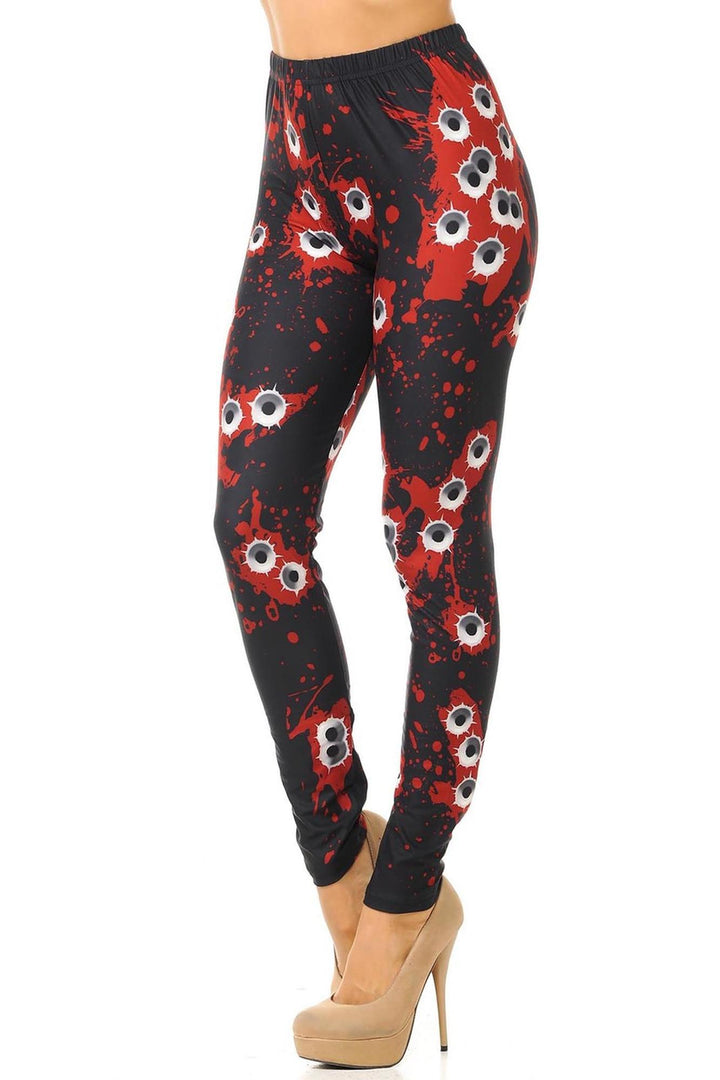 Wholesale Creamy Soft Bullet Holes Leggings