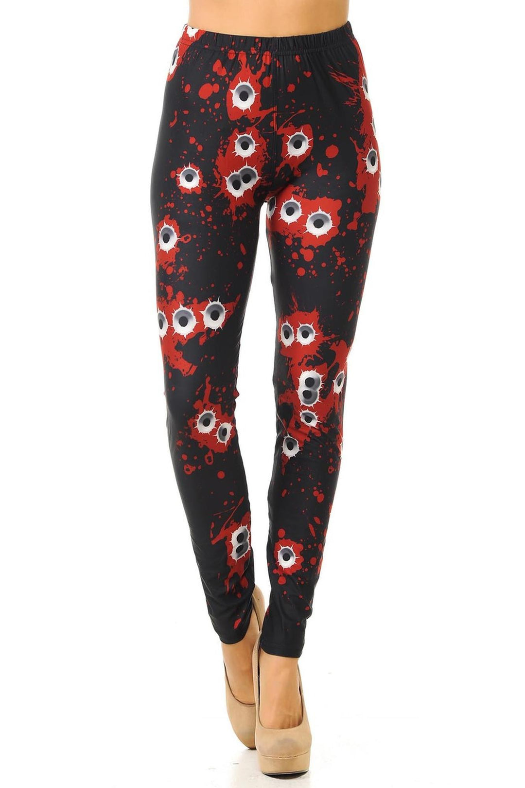 Wholesale Creamy Soft Bullet Holes Leggings