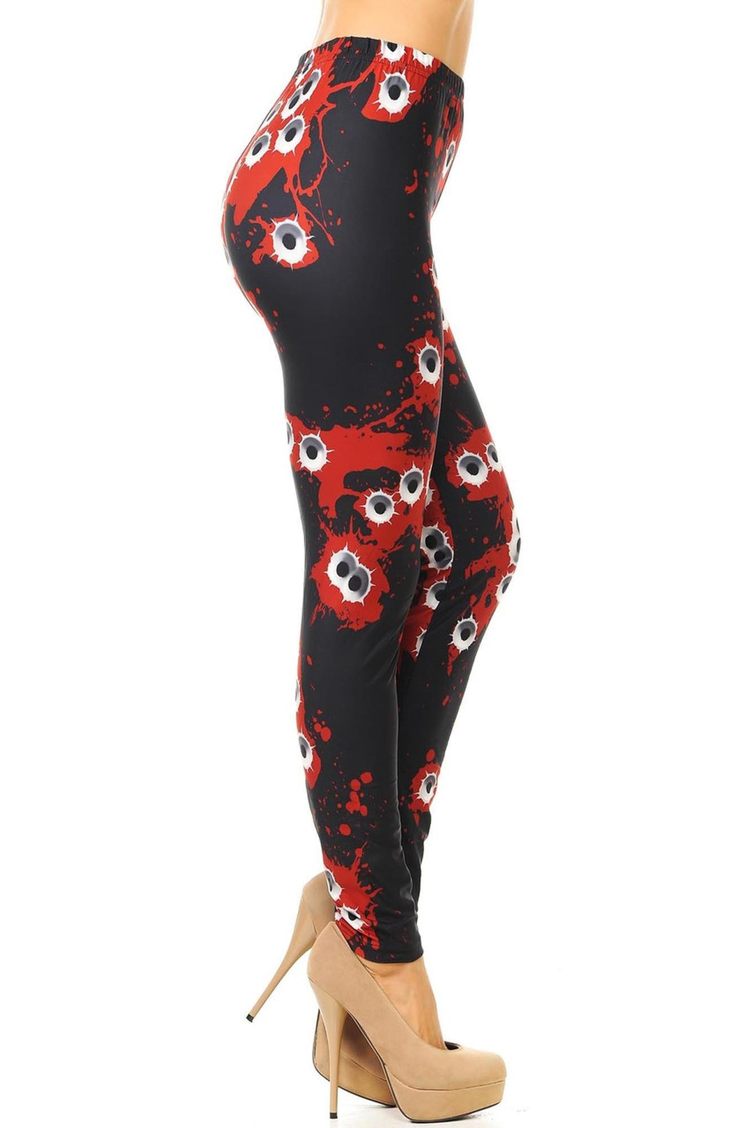 Wholesale Creamy Soft Bullet Holes Leggings