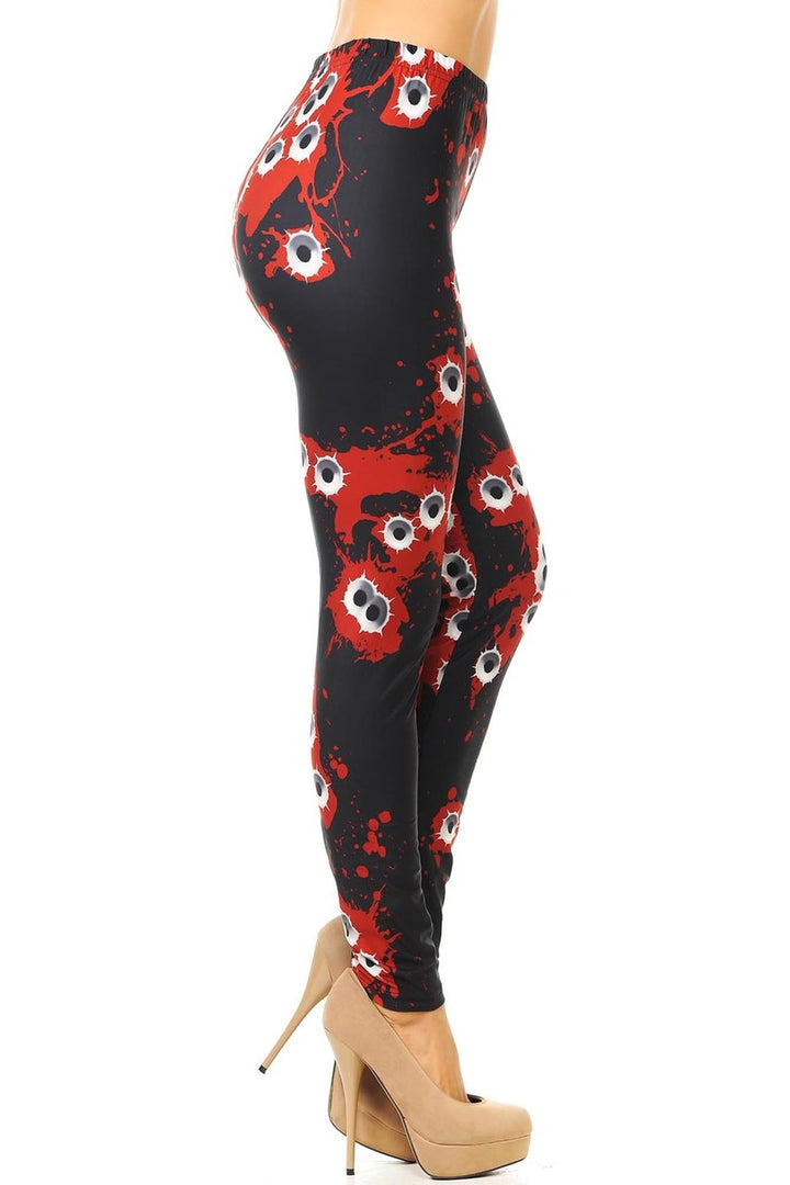 Wholesale Creamy Soft Bullet Holes Leggings