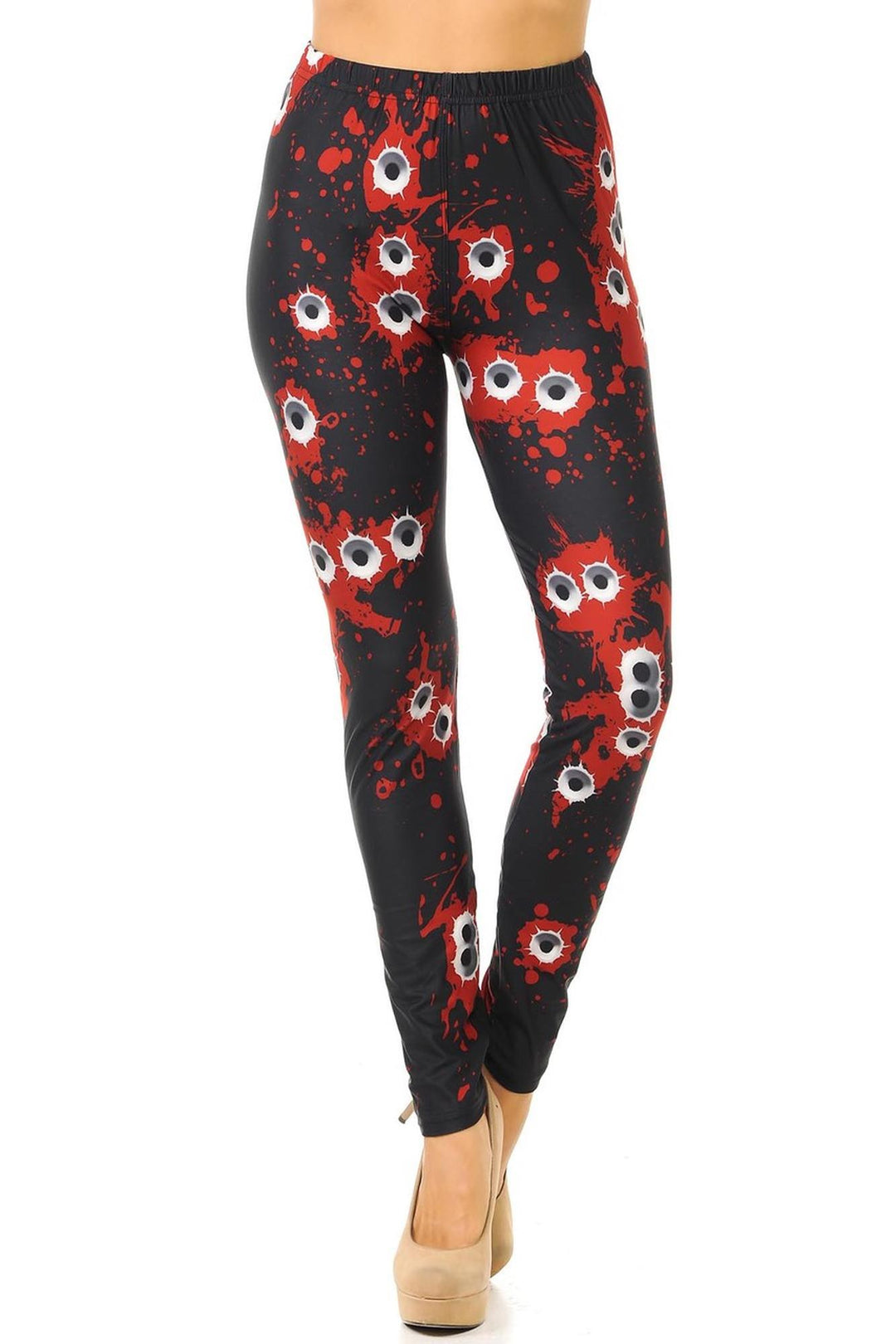 Wholesale Creamy Soft Bullet Holes Leggings