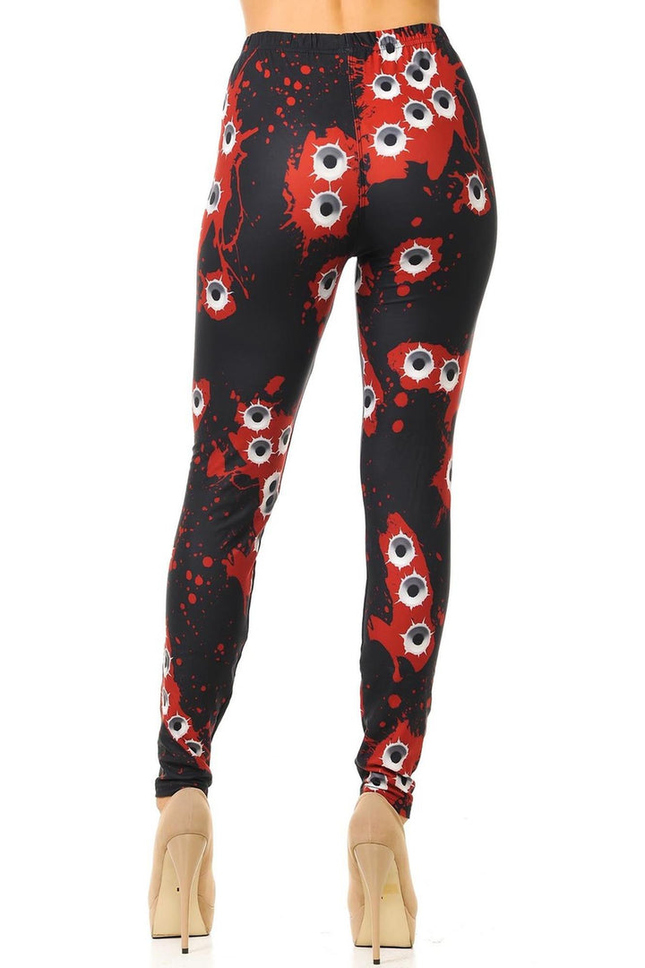 Wholesale Creamy Soft Bullet Holes Leggings
