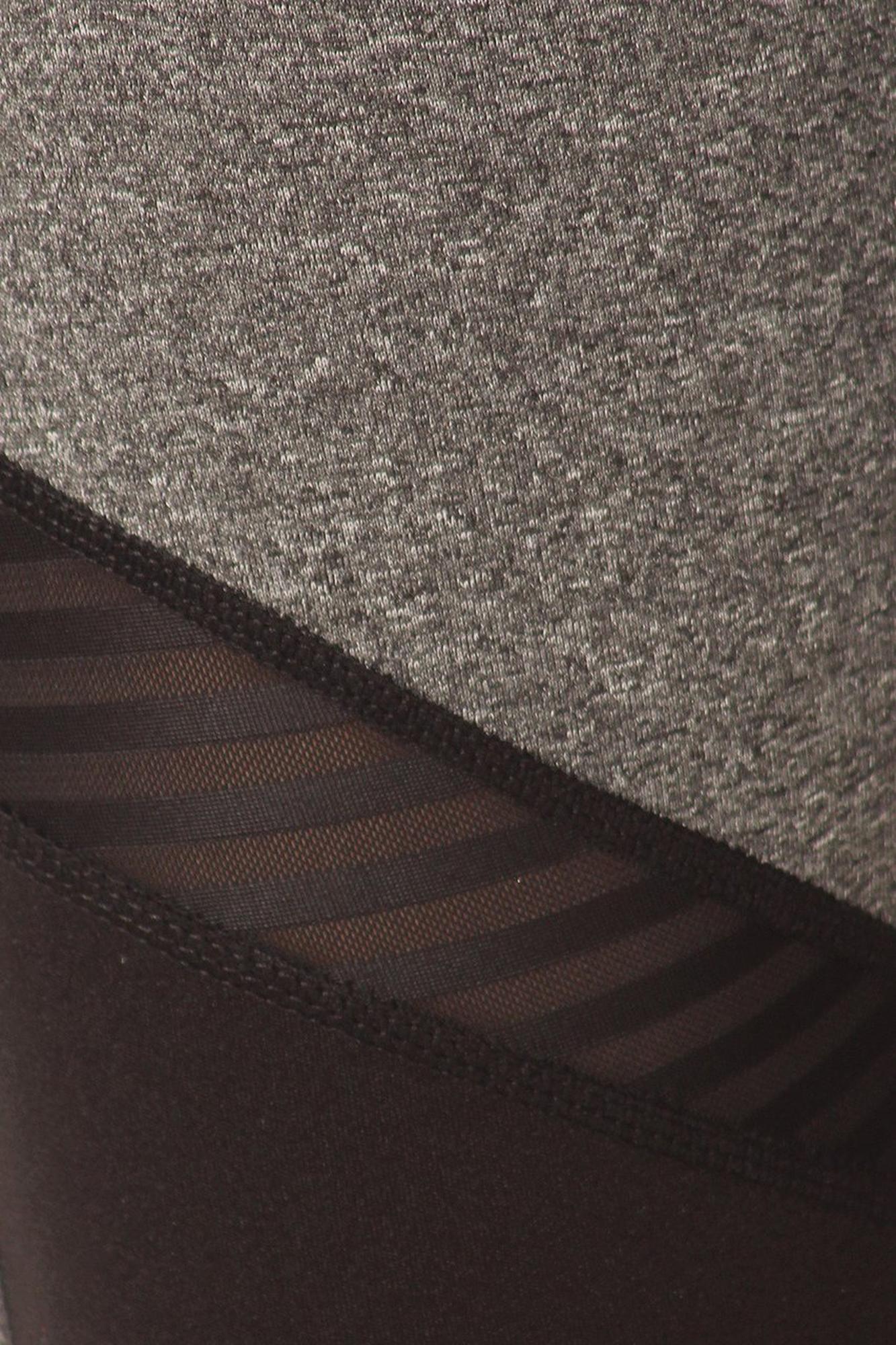 Wholesale Premium Front Panel Mesh Accent Workout Leggings