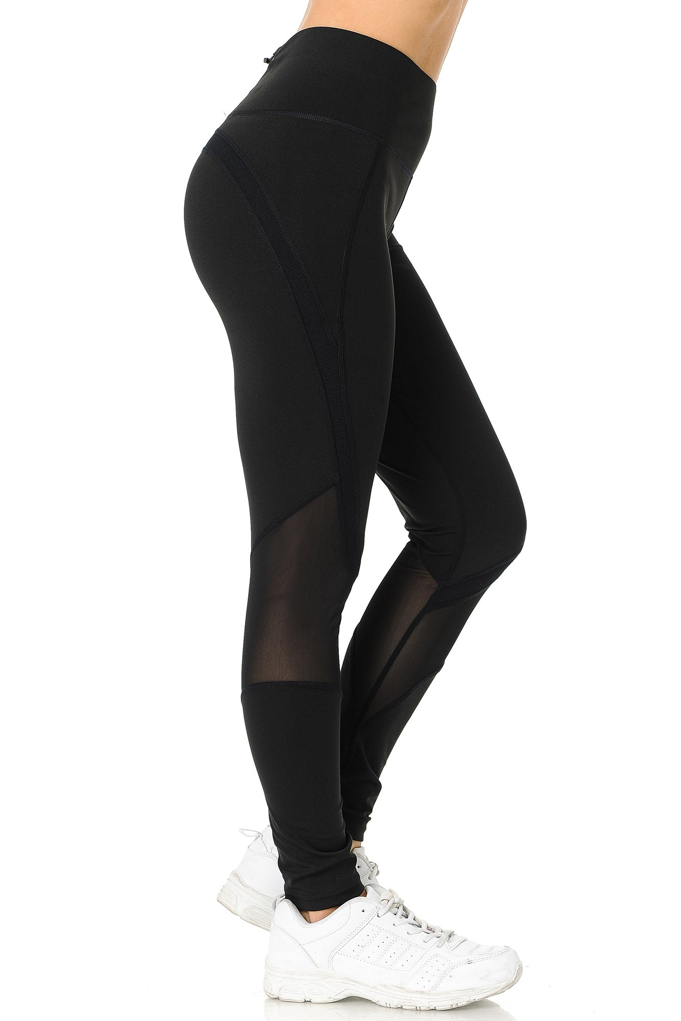 Wholesale Premium Panel Mesh Sport Workout Leggings