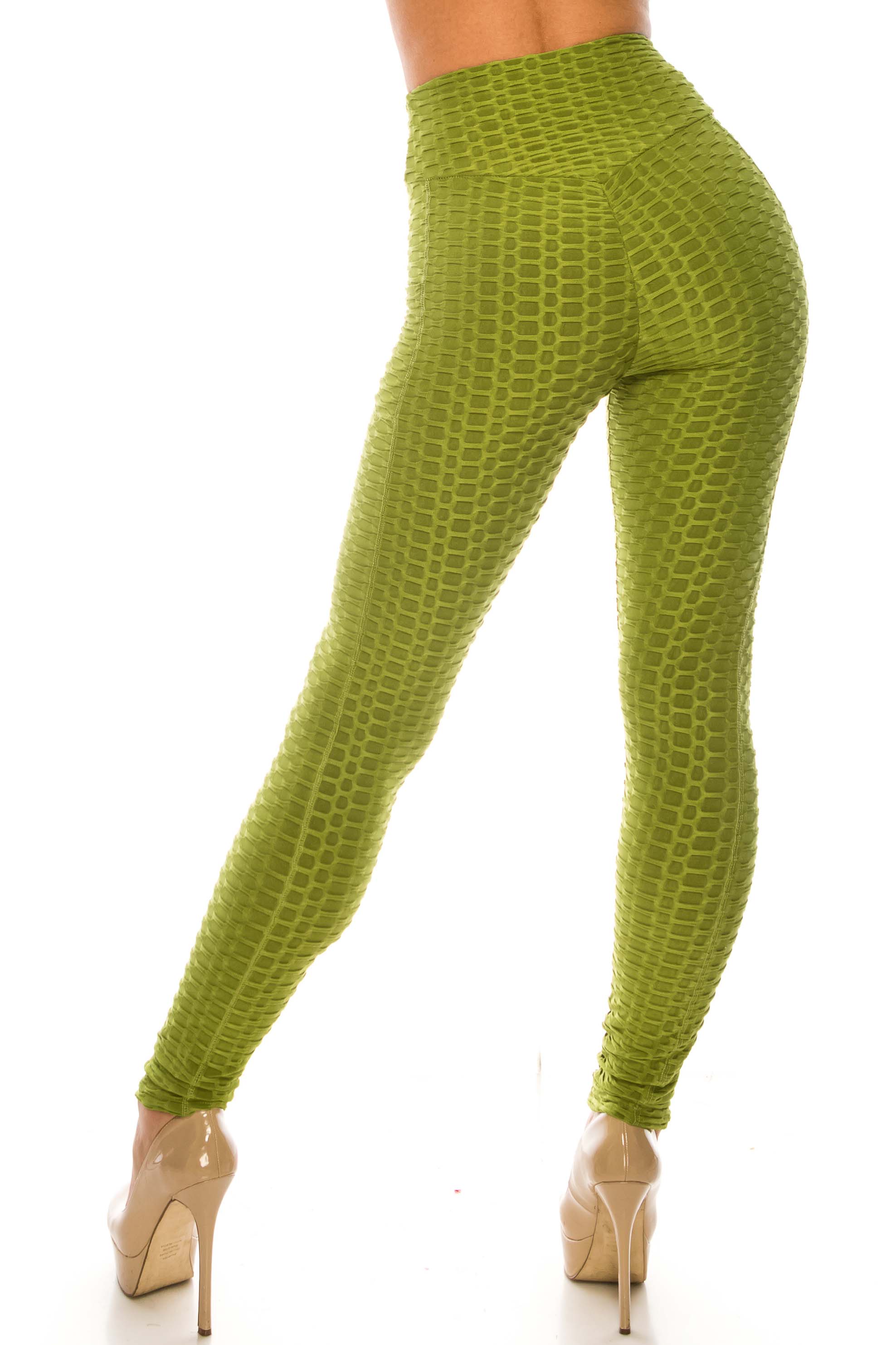 Wholesale Scrunch Butt Textured High Waisted Leggings