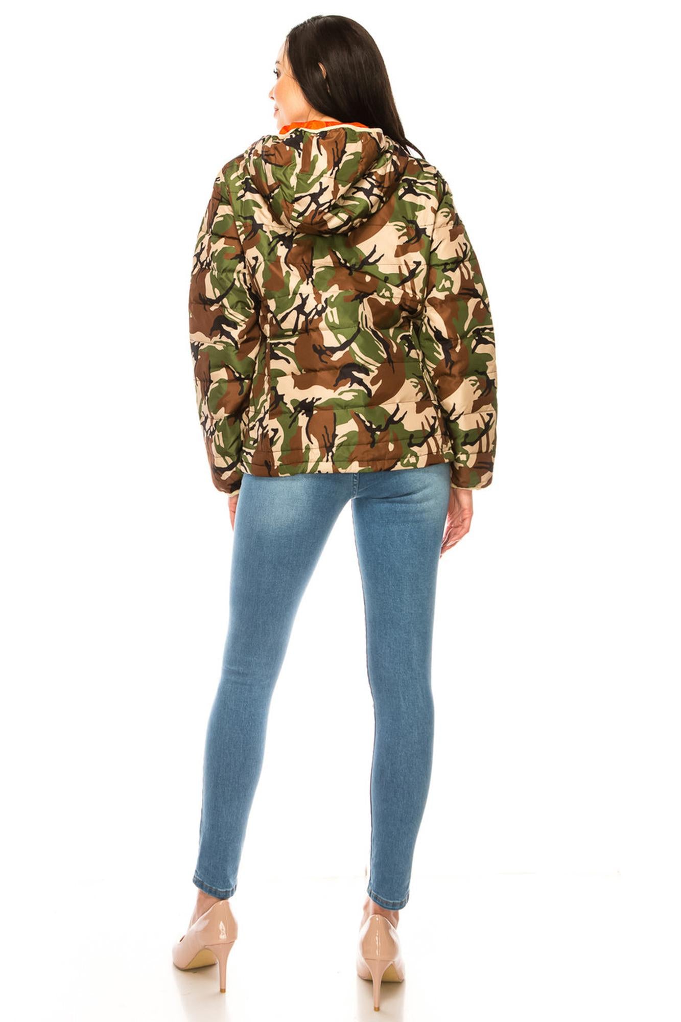 Wholesale Women's Camouflage Winter Puffer Down Jacket